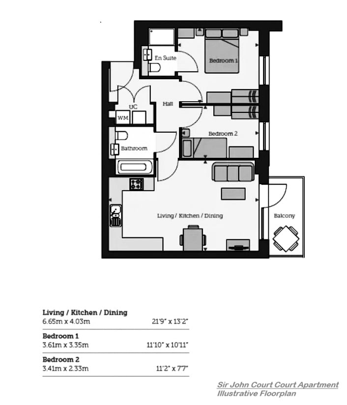 Flat 14, Sir John Cohen Court, Lea Valley View North, Cheshunt floorplan
