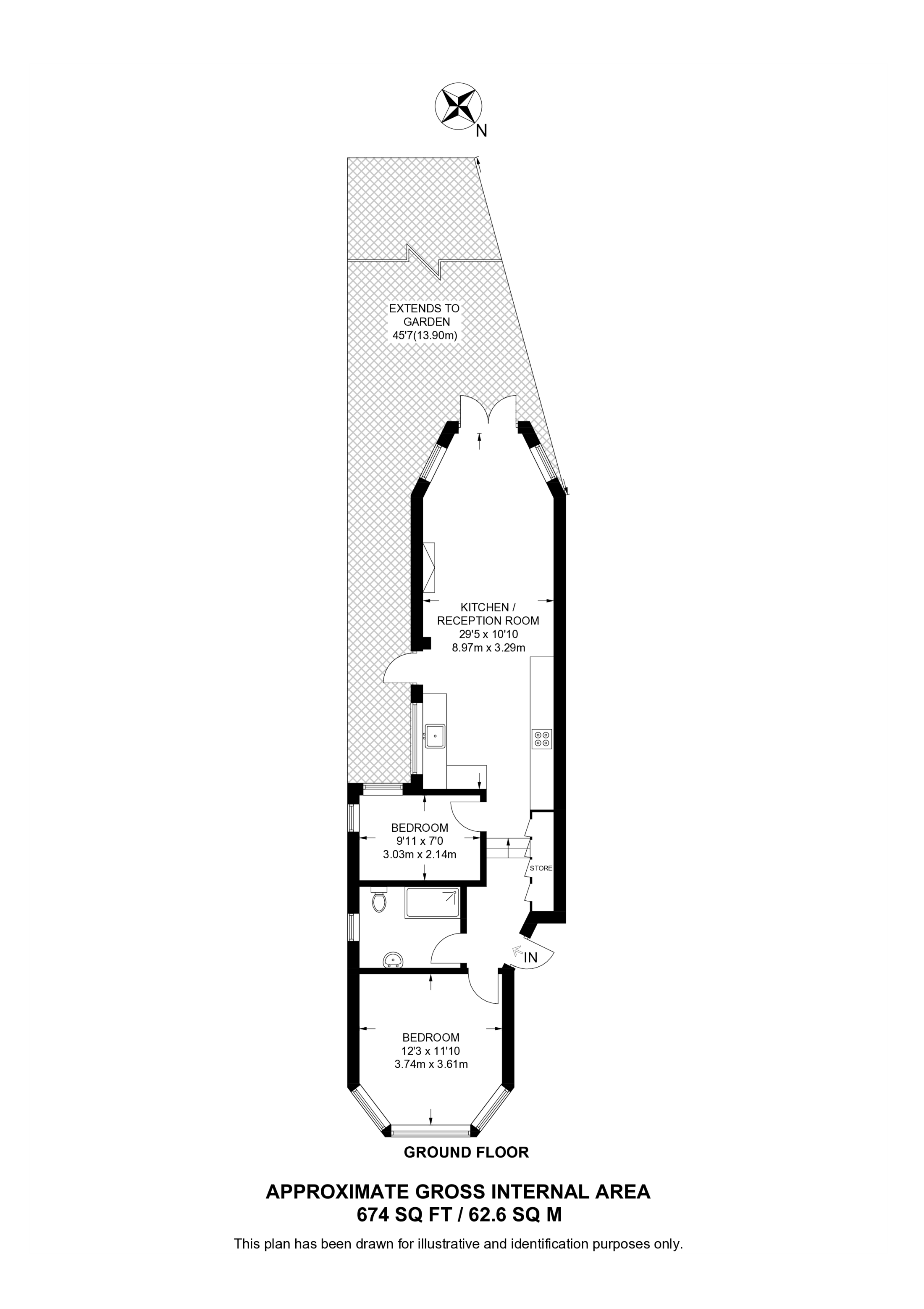 Palmerston Crescent, London, N13, Palmers Green floorplan