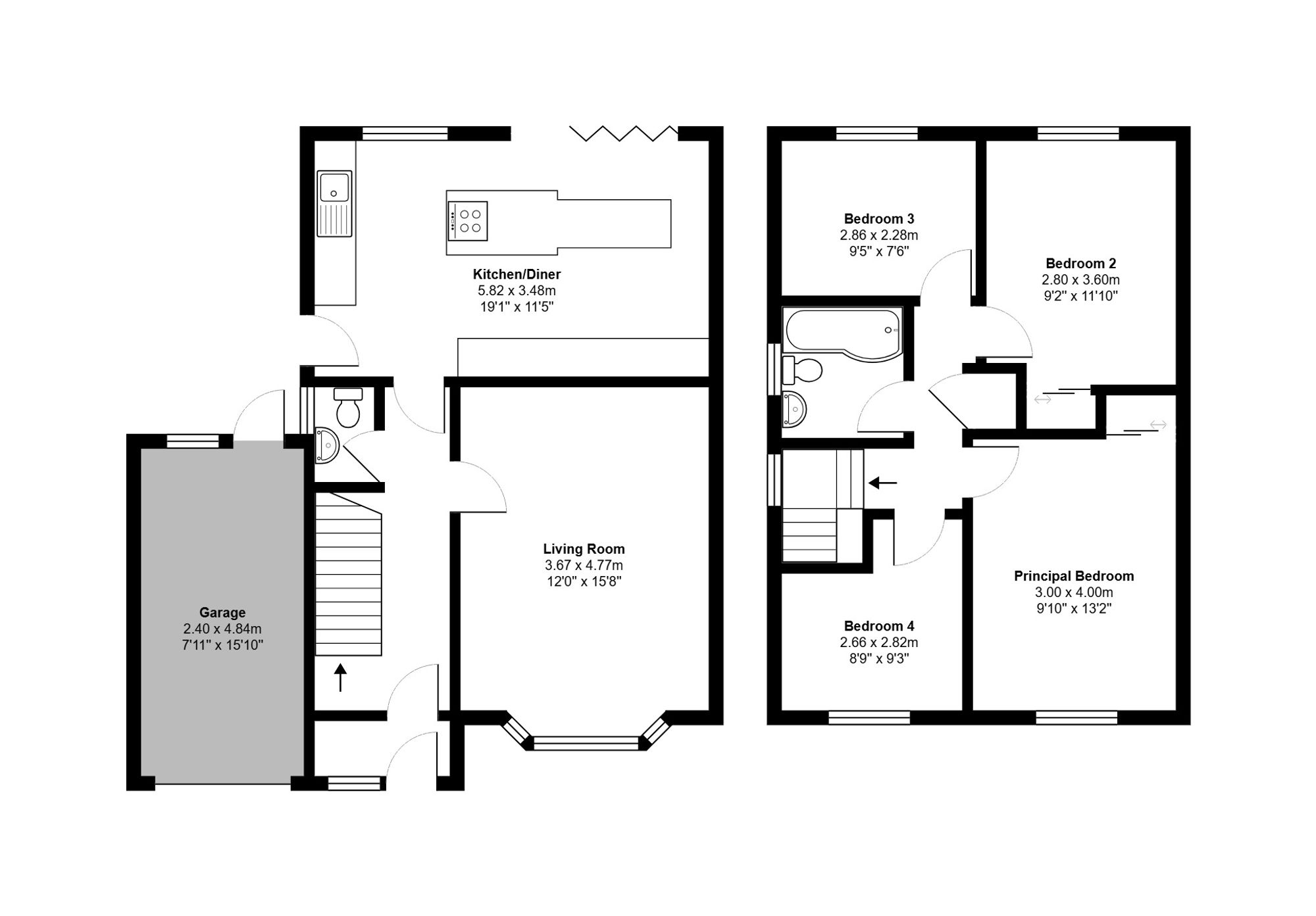 4, The Briars, Sawtry, Cambridgeshire. floorplan