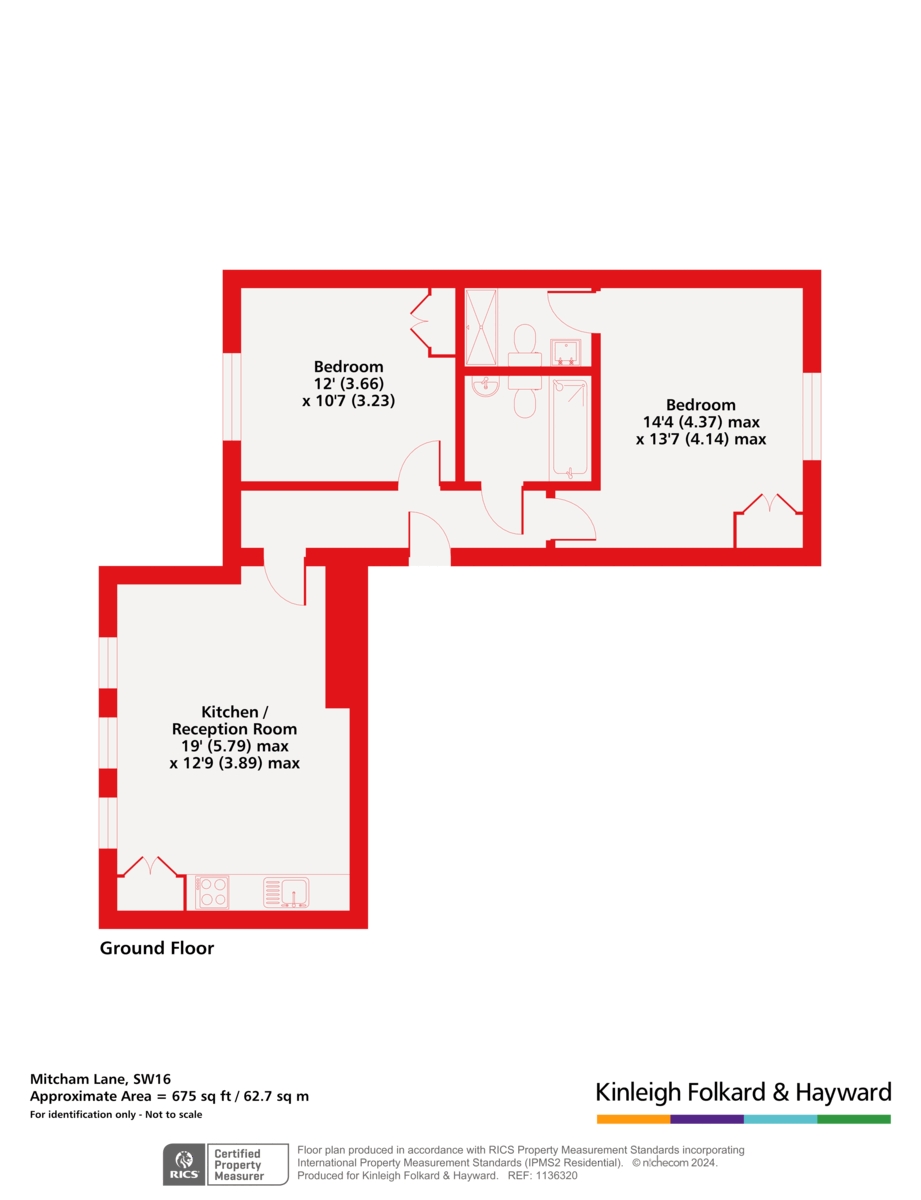 Flat 7 Wates Yard, 82-84, Mitcham Lane, London floorplan
