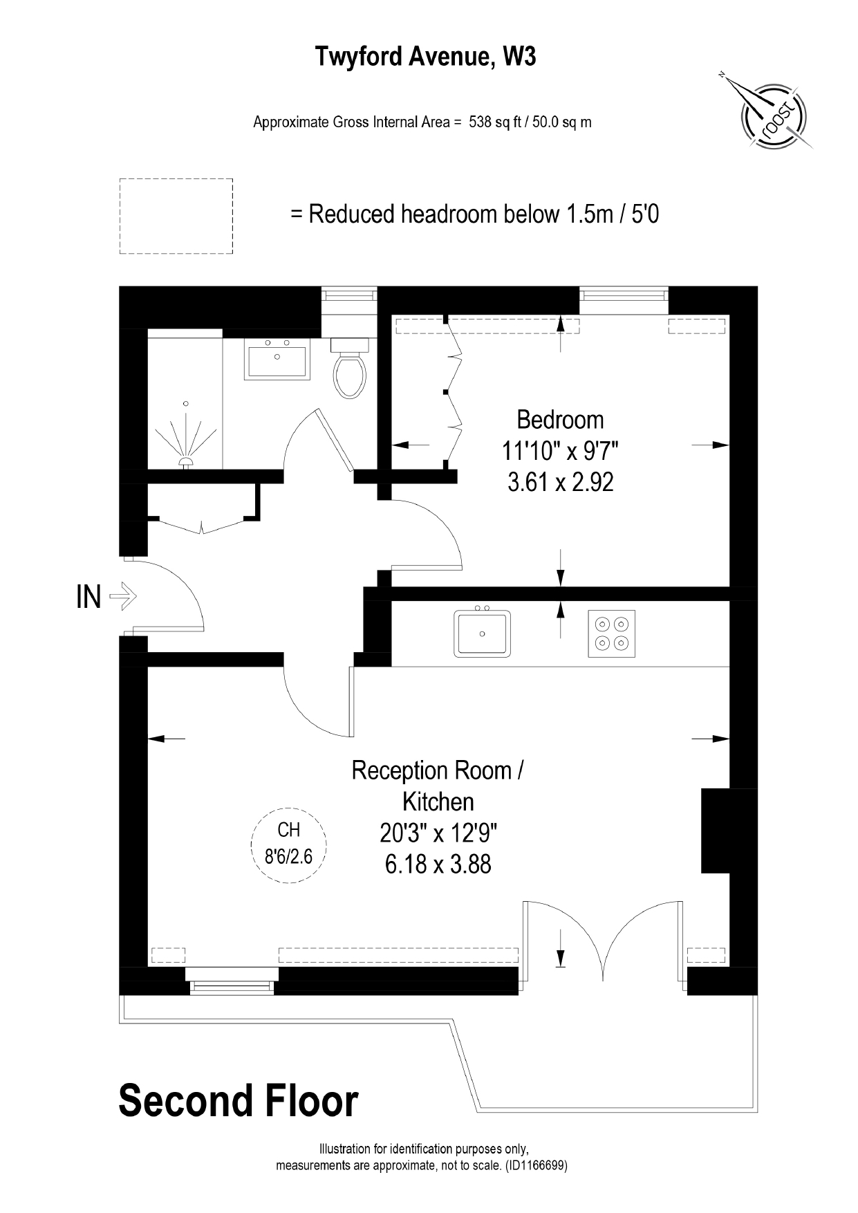 Flat 11A Twyford Court, Acton floorplan