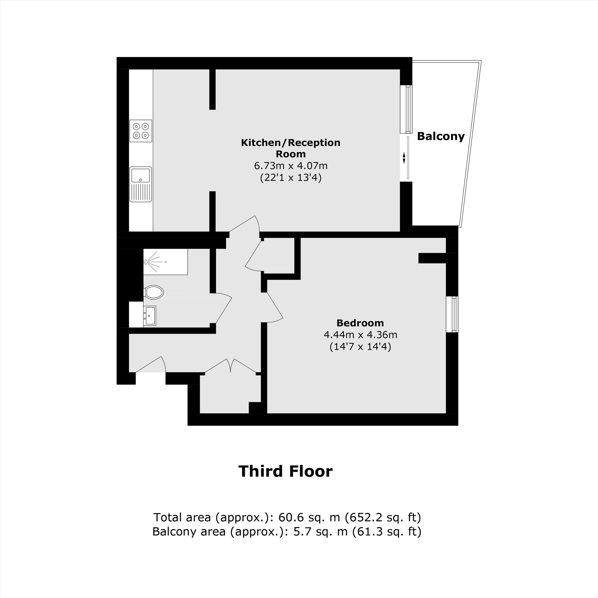 Flat 12, 56A, Lant Street, London floorplan