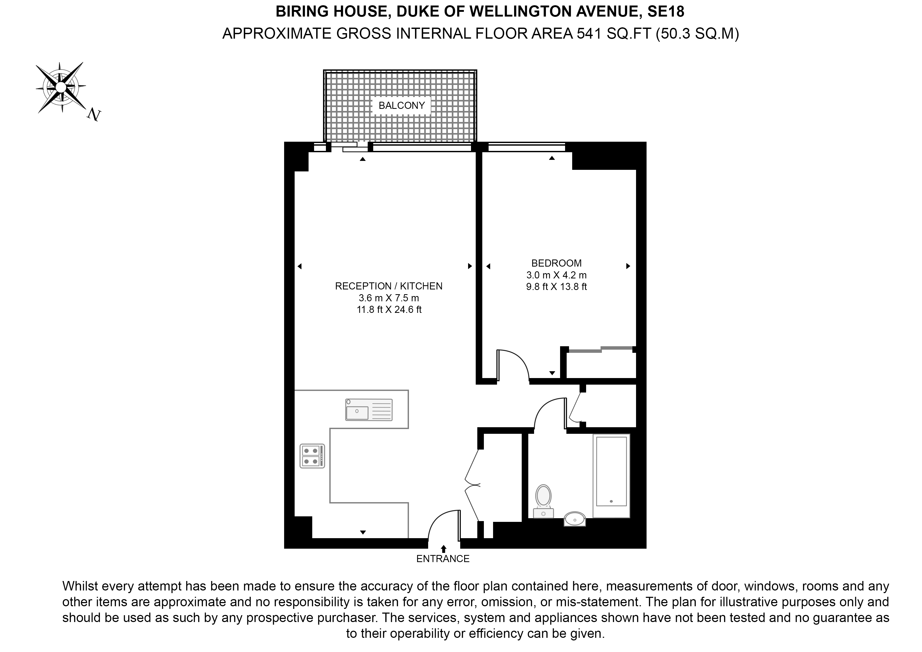 Flat 1102,, Biring House, Woolwich floorplan