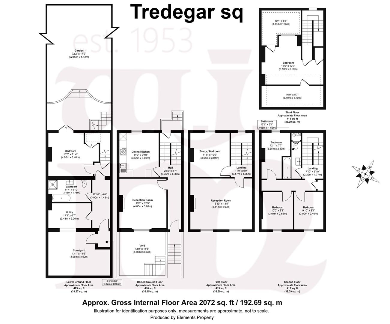 7, Tredegar Square, Mile End floorplan