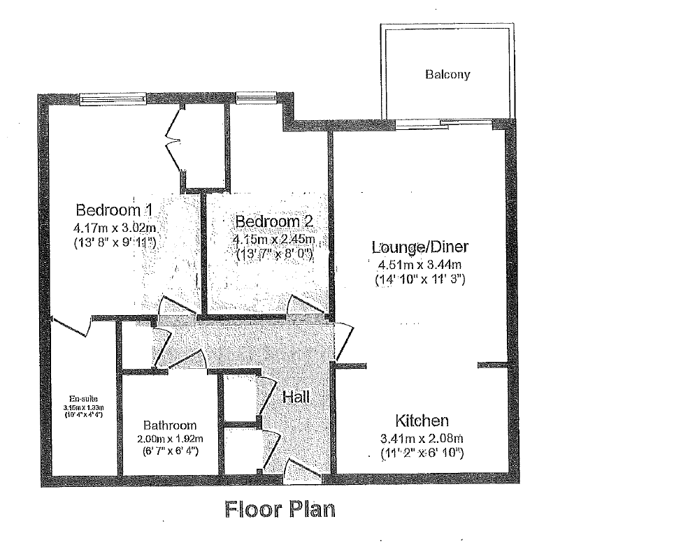 Flat 43, Greenway court, Southampton floorplan