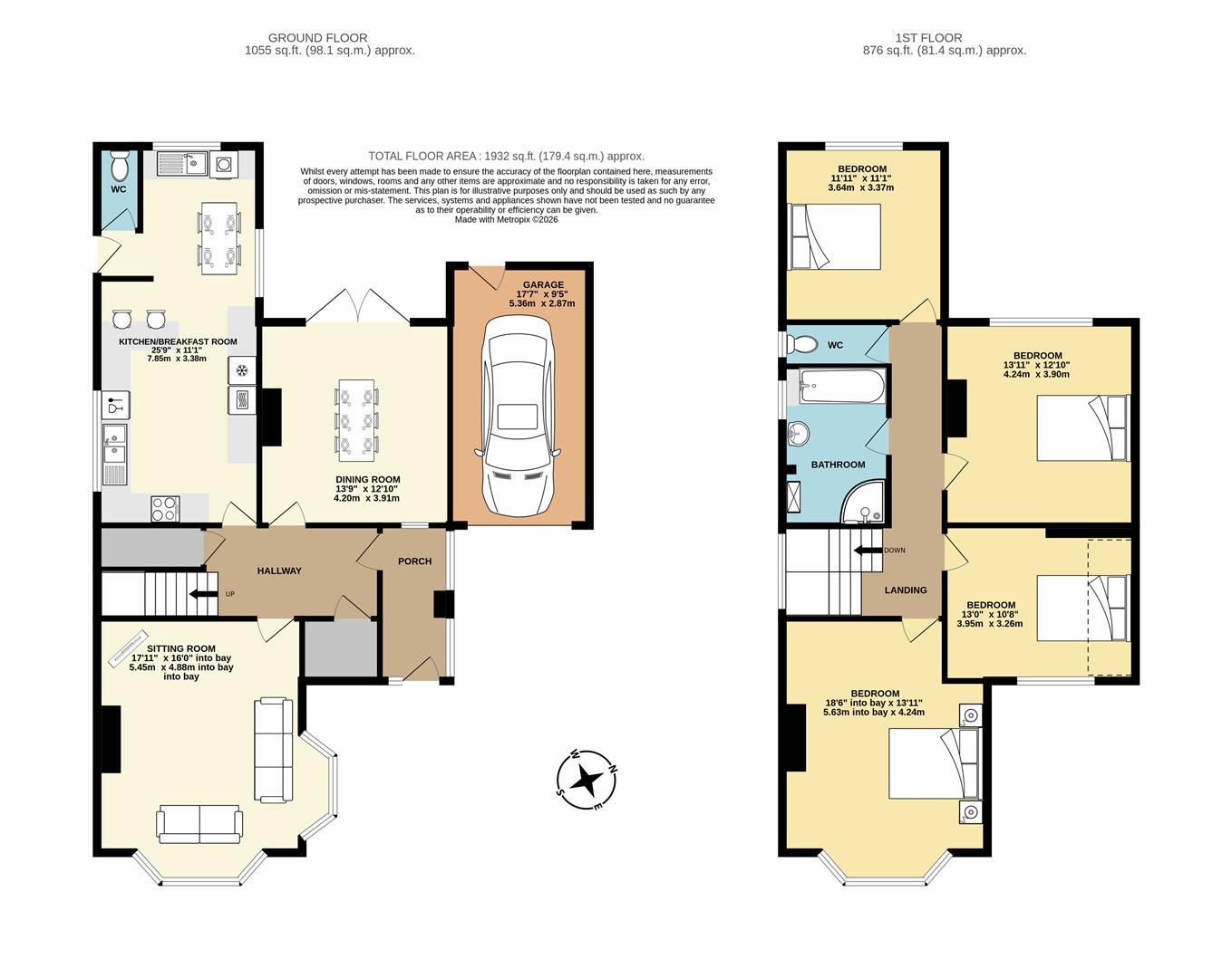 13, Princess Avenue, Bognor Regis floorplan
