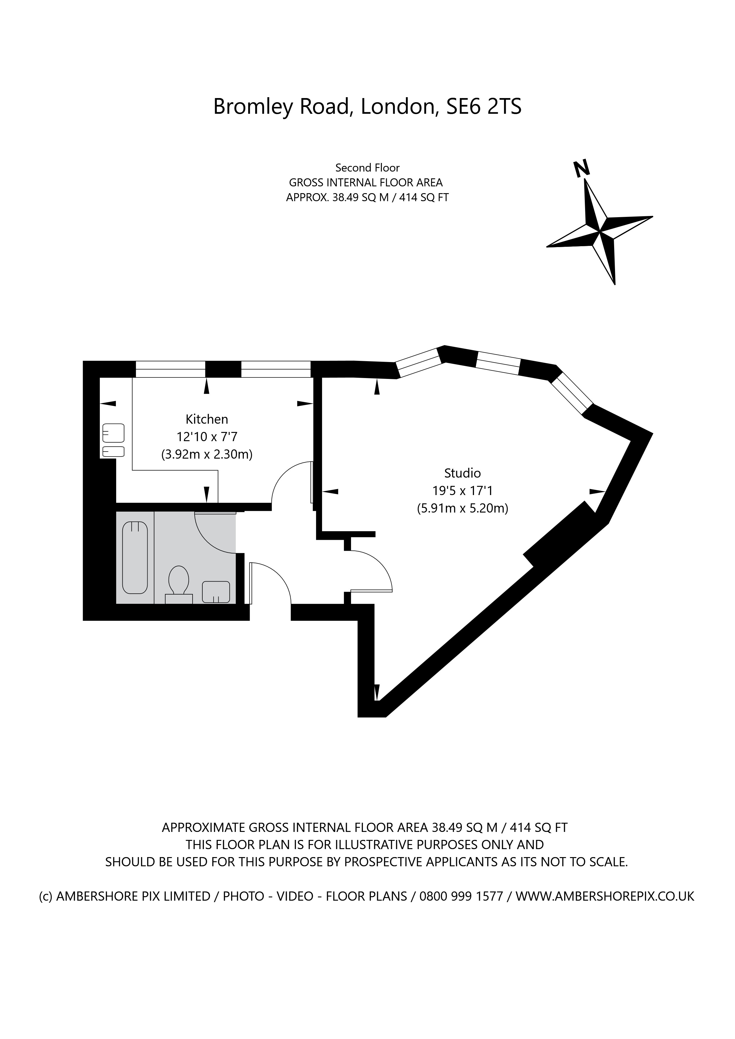 Flat 2, 3, Bromley Road, London floorplan