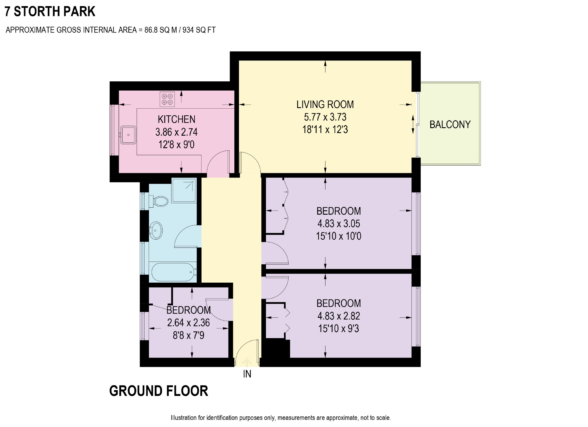 3 Bedrooms Flat for sale in Storth Park, Sheffield, Yorkshire S10