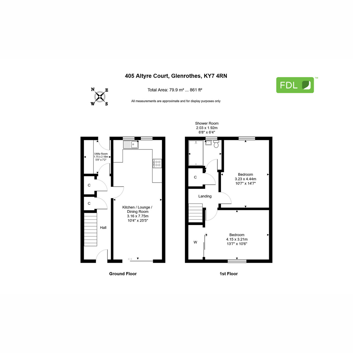 405, Altyre Court, Glenrothes floorplan