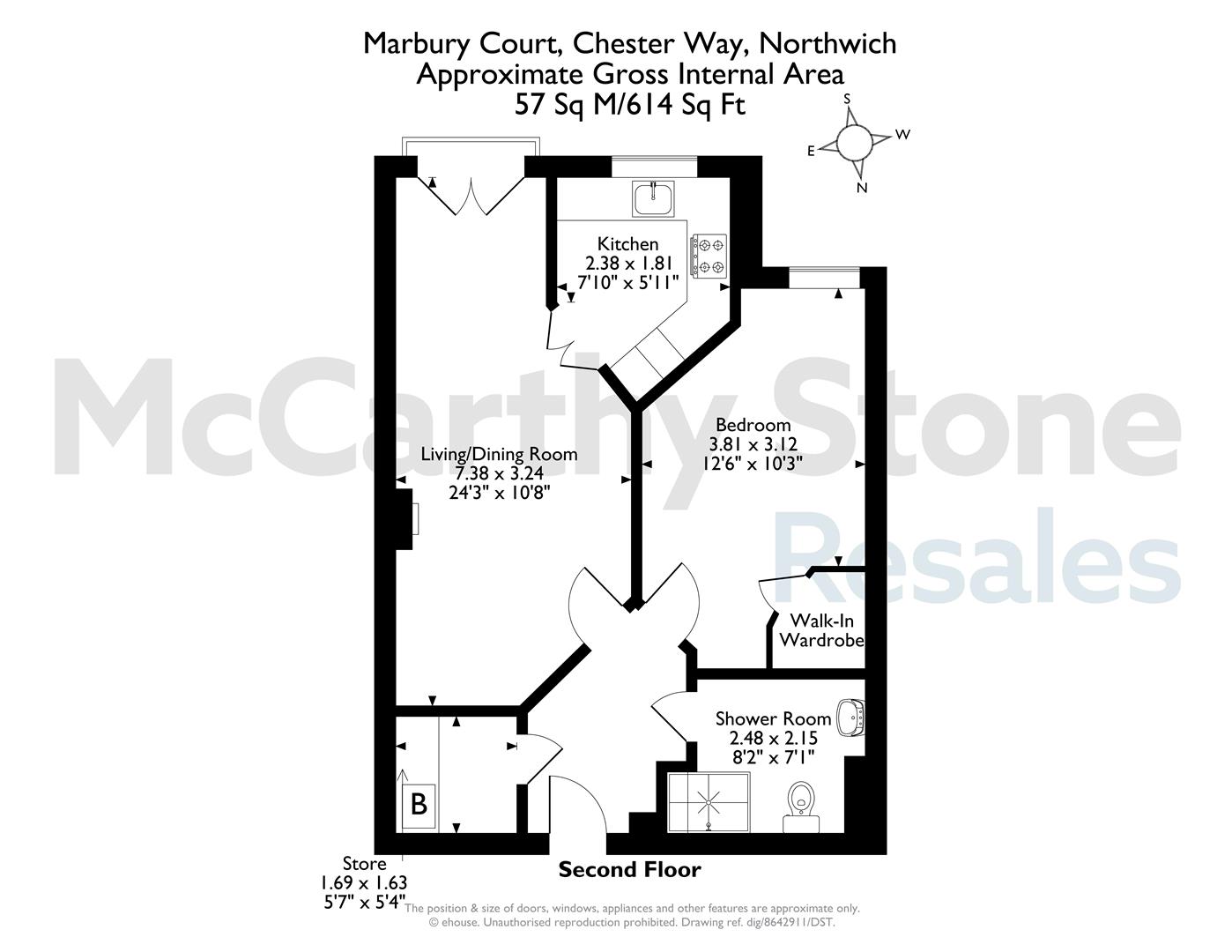 40 Marbury Court, Chester Way, Northwich floorplan