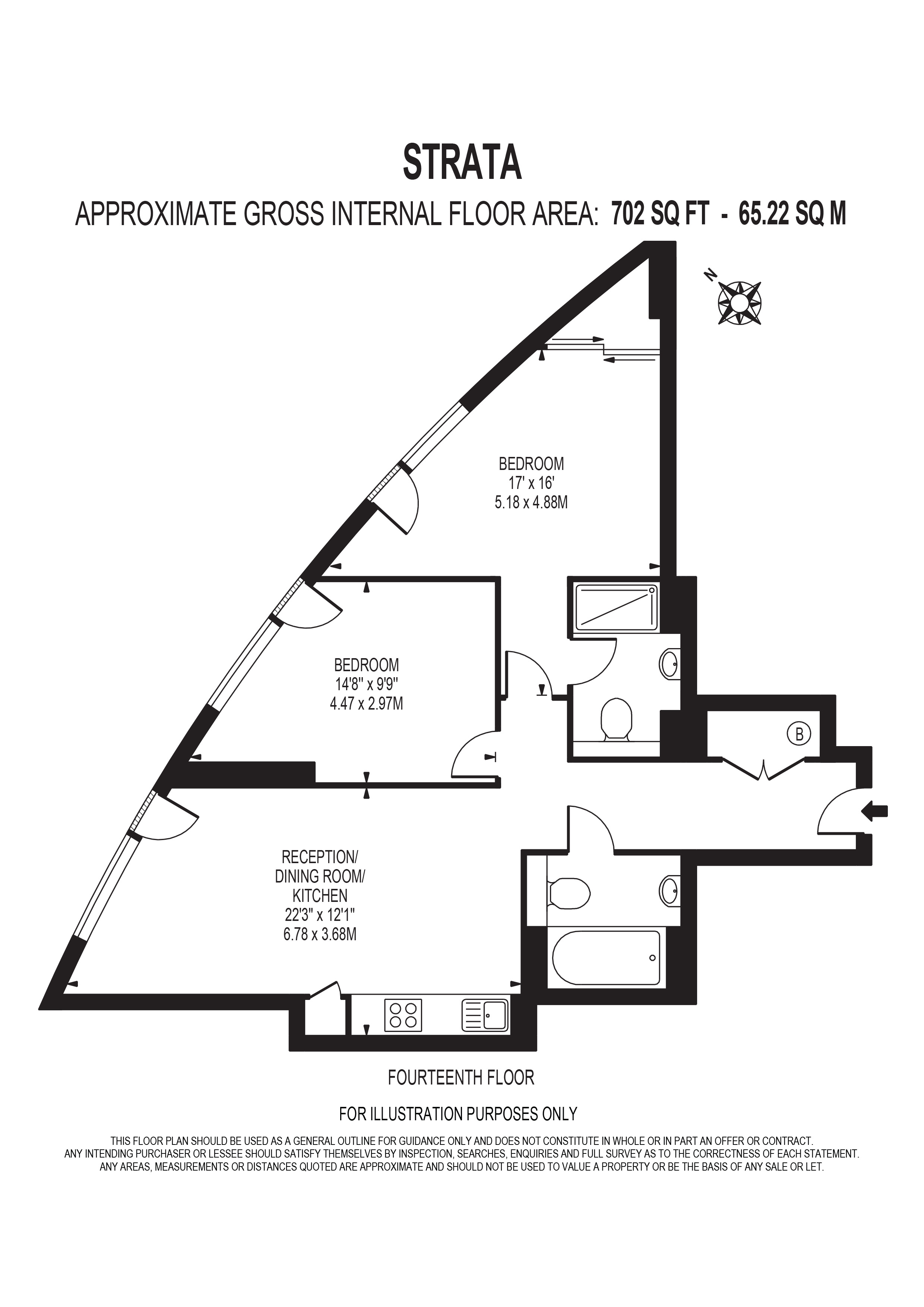 2 Bedrooms Flat to rent in Strata, Elephant & Castle, London SE1