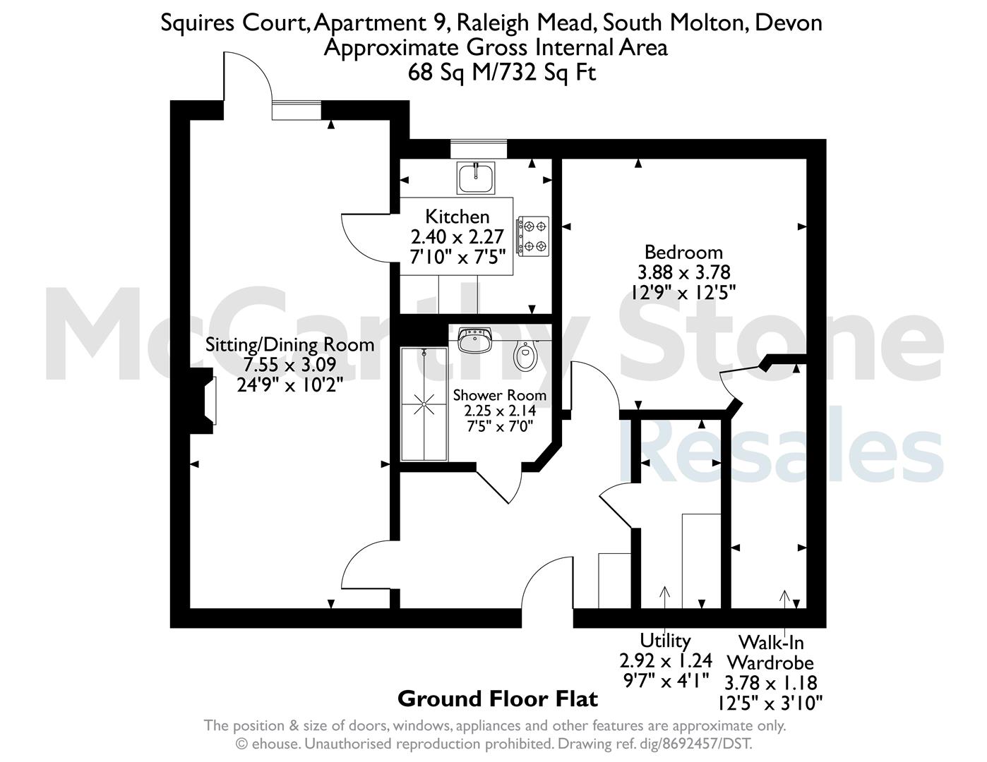 9 Squire Court, Raleigh Mead, South Molton floorplan