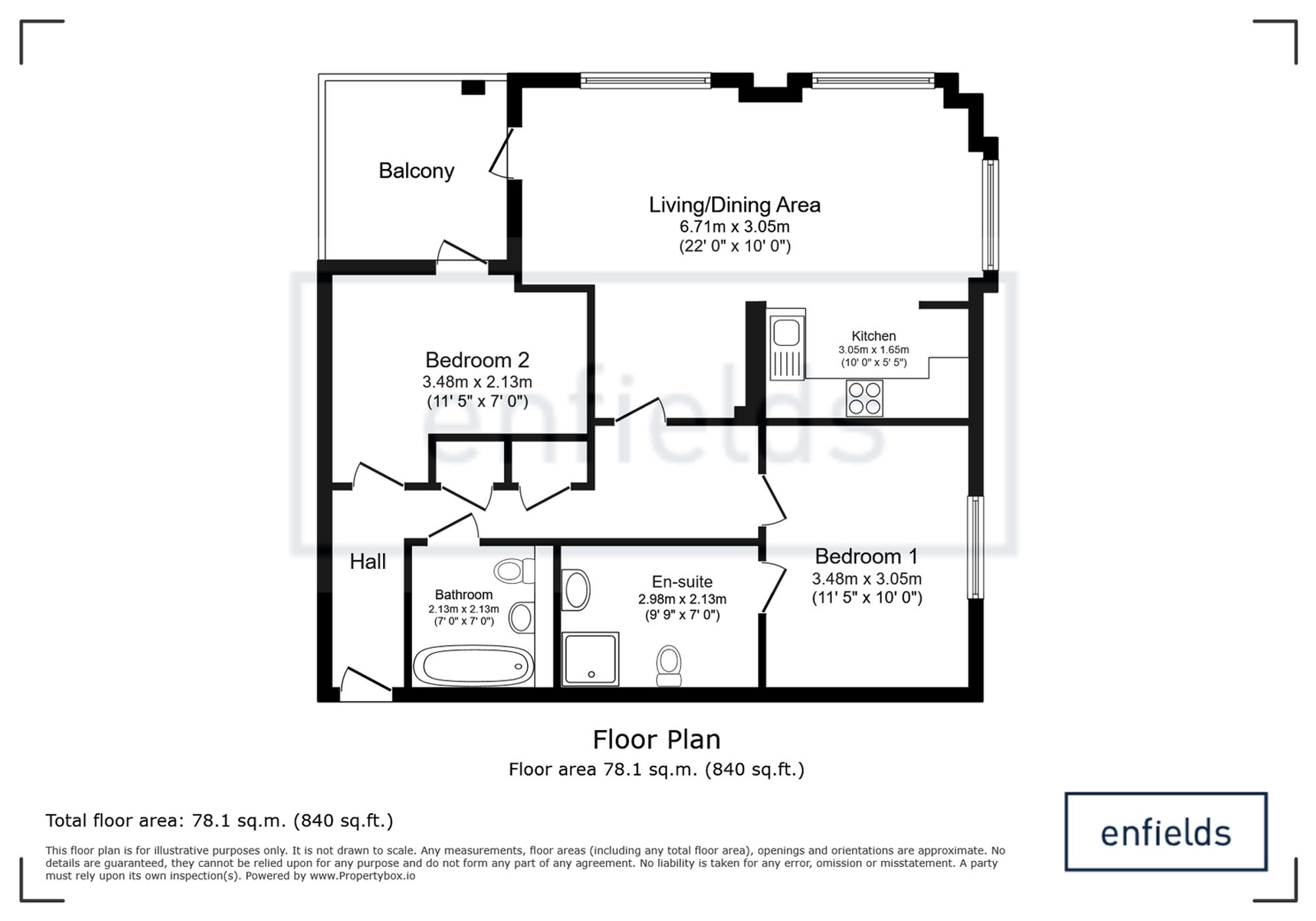 Flat 32, Telephone House, Southampton floorplan