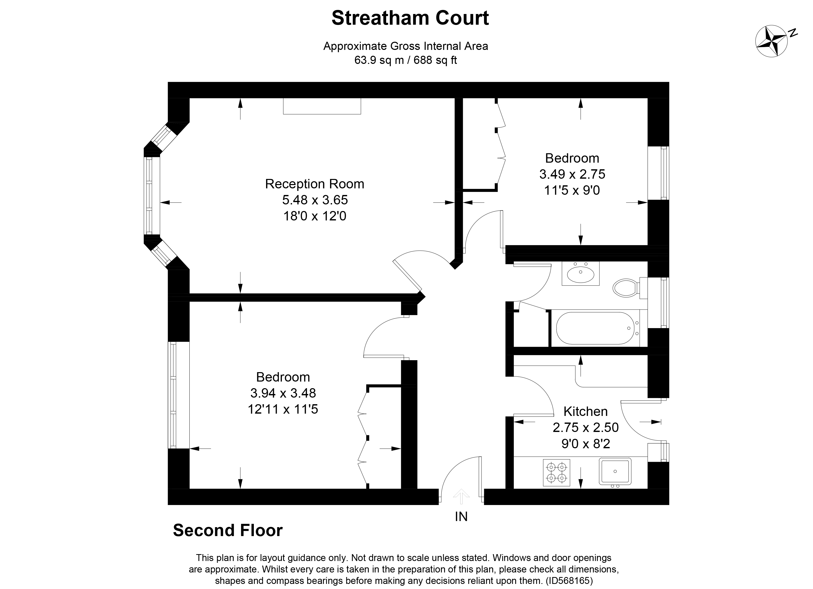 5, Streatham Court, Lambeth floorplan