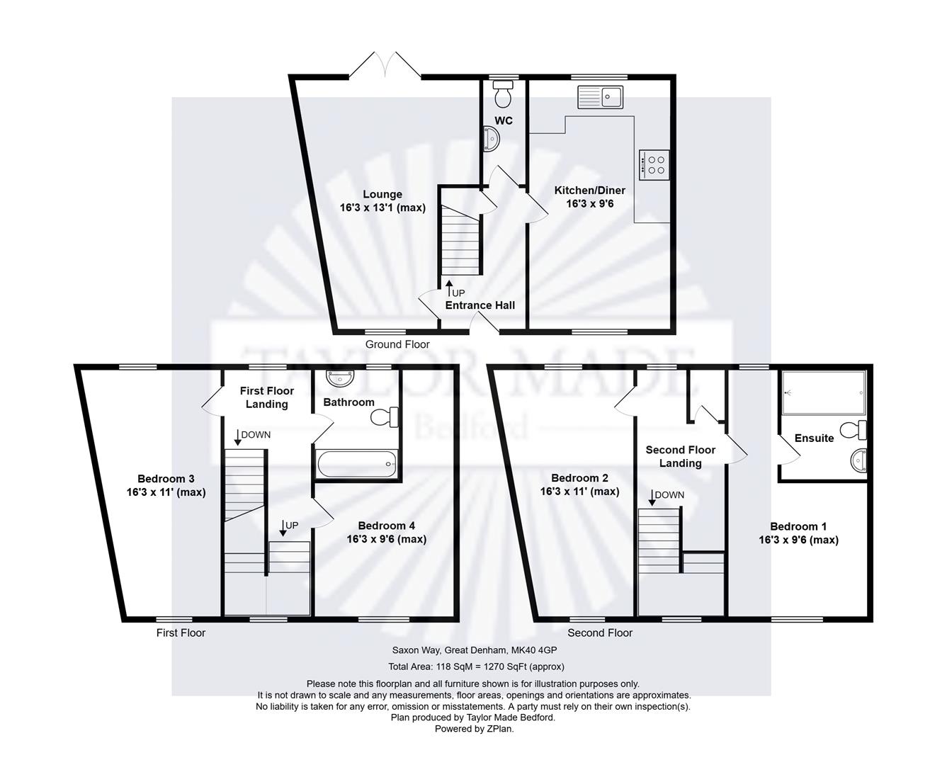 5, Saxon Way, Bedford floorplan