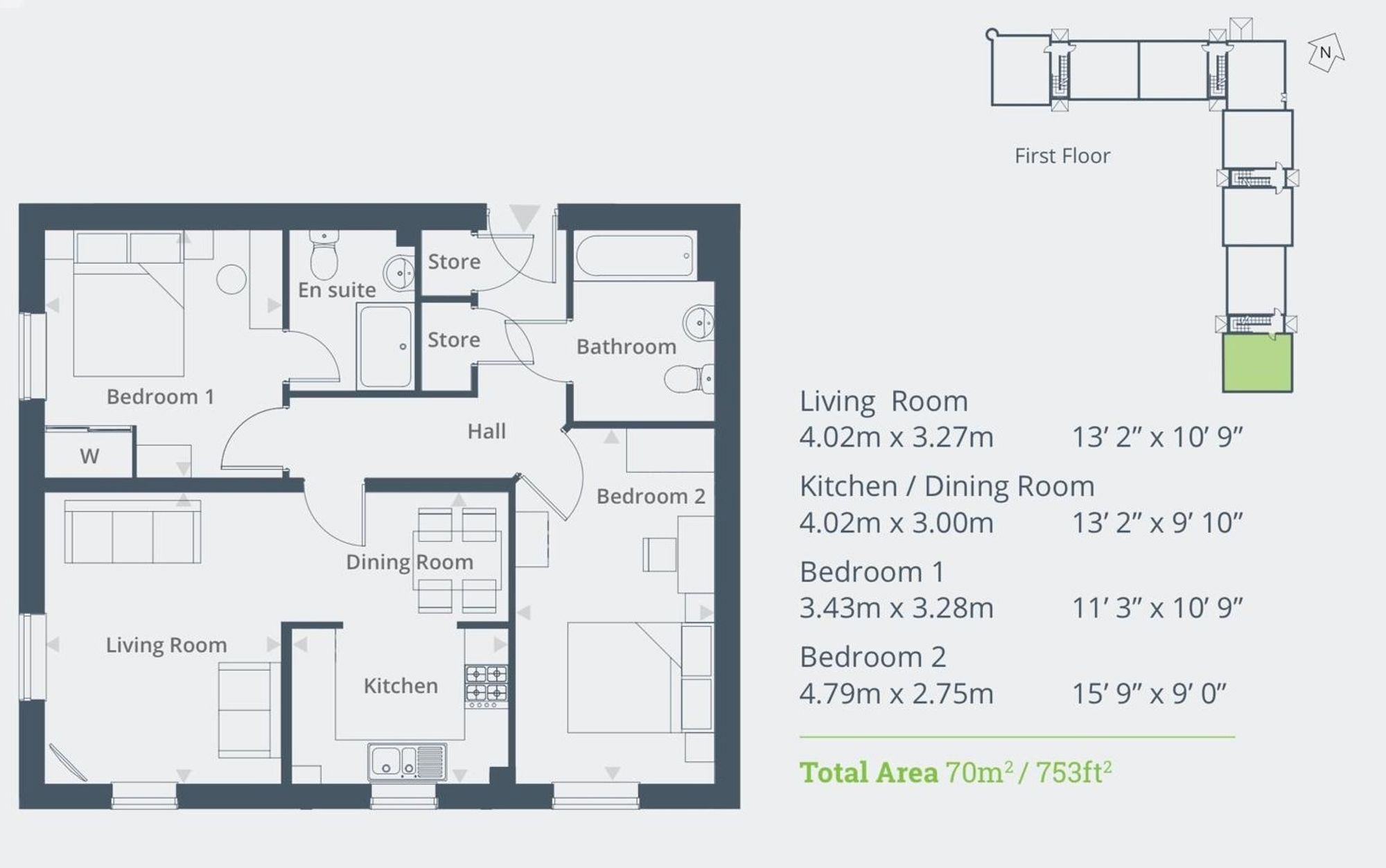 21 Drury Court, Grange Road, Gerrards Cross floorplan