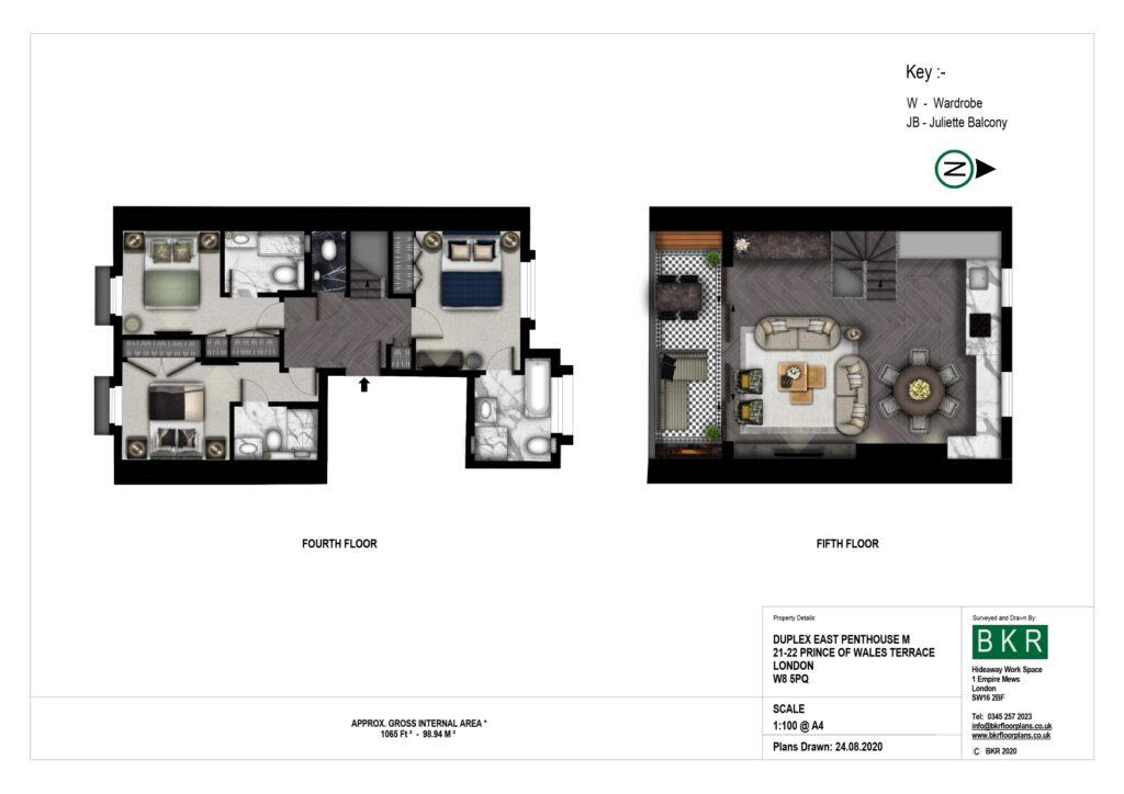 12 EAST PENTHOUSE, 21-22, PRINCE OF WALES TERRACE,, London floorplan