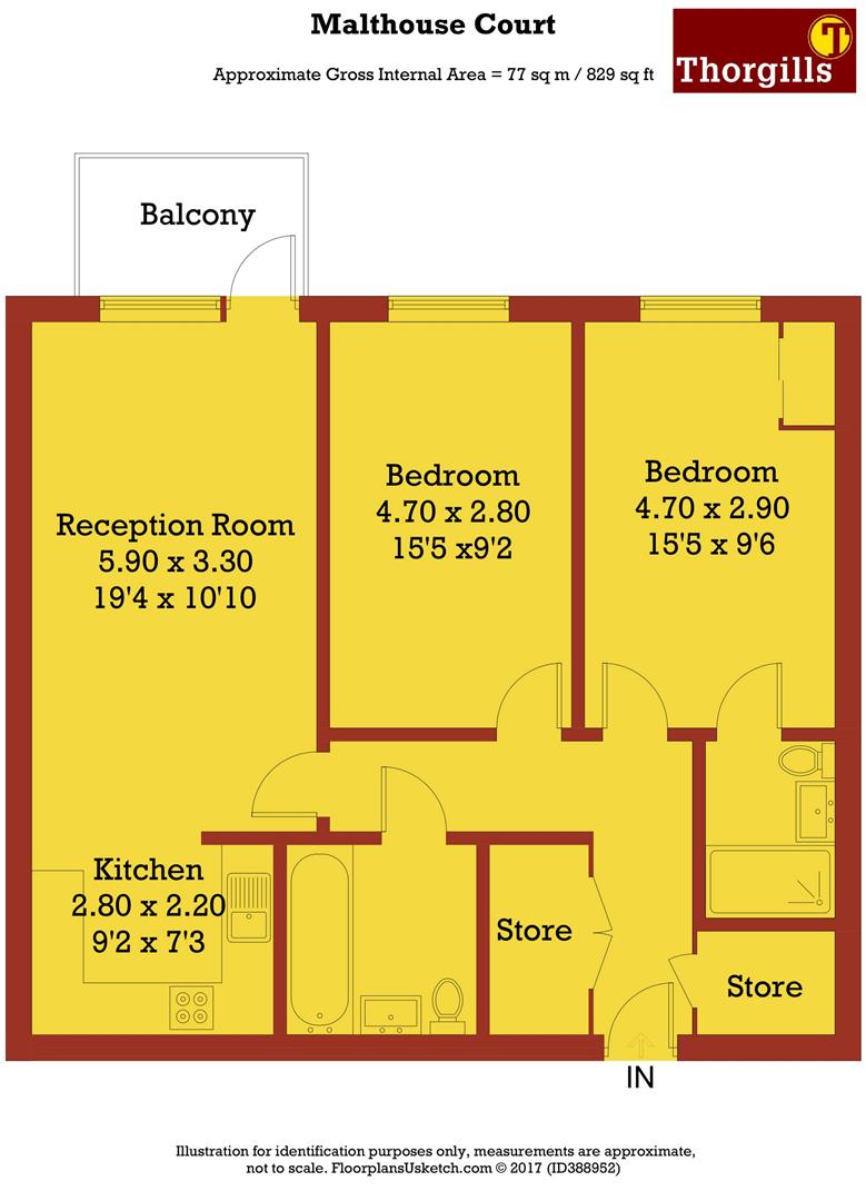 2 Bedrooms Flat for sale in Malthouse Court, High Street, Brentford TW8