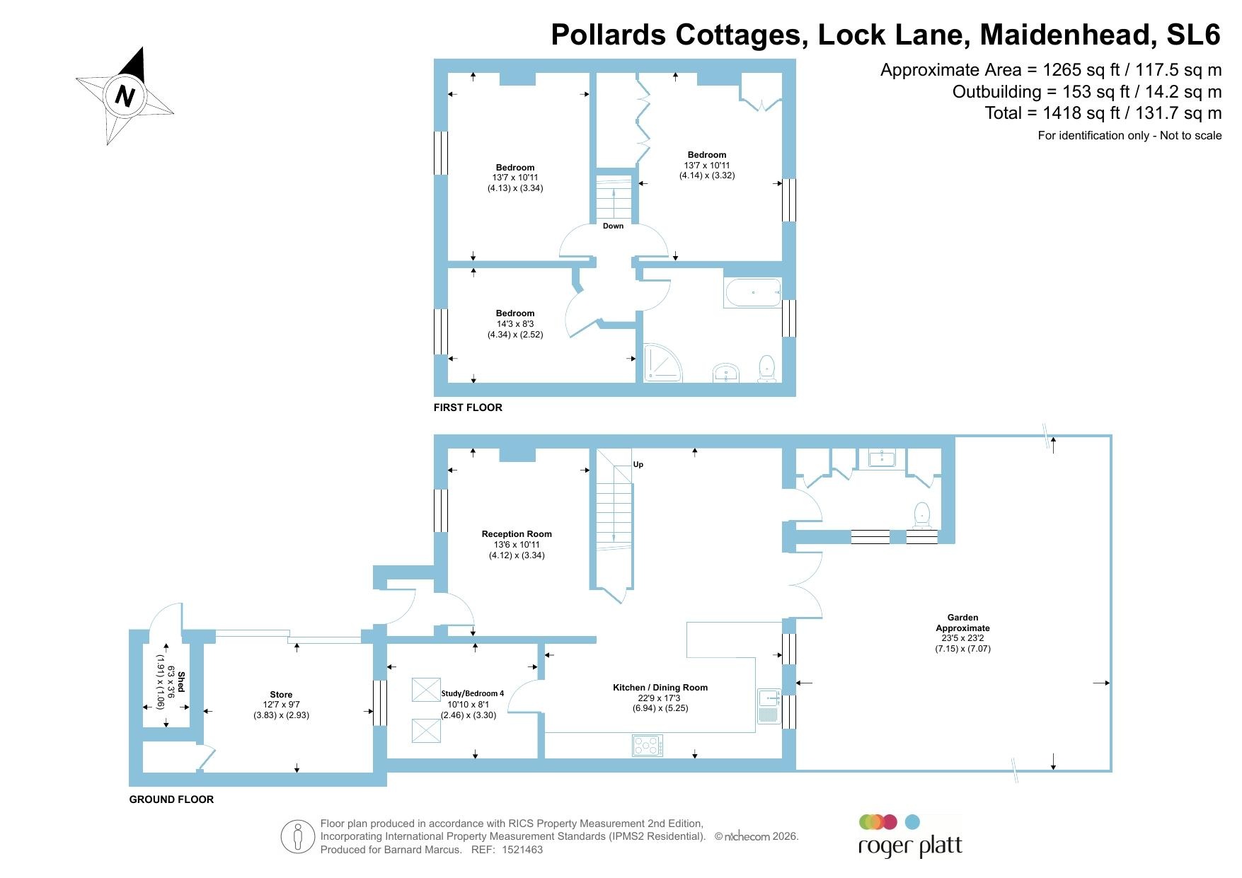 1, Pollards Cottages, Lock Lane, Maidenhead floorplan