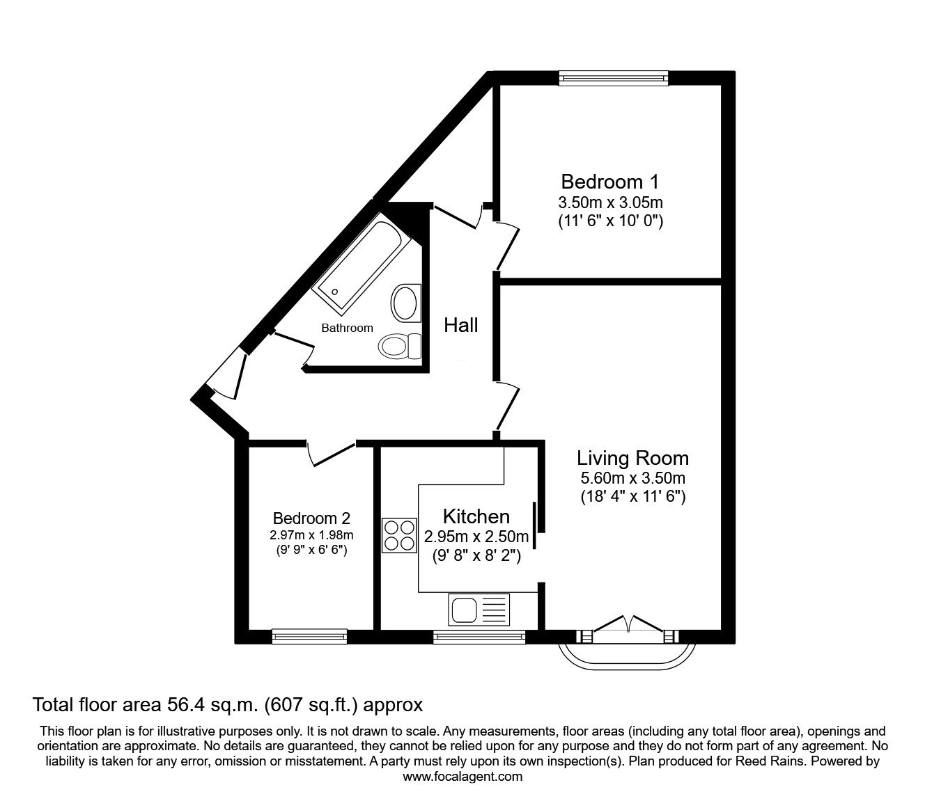 Flat 9, 4, Wharf Close, Manchester floorplan