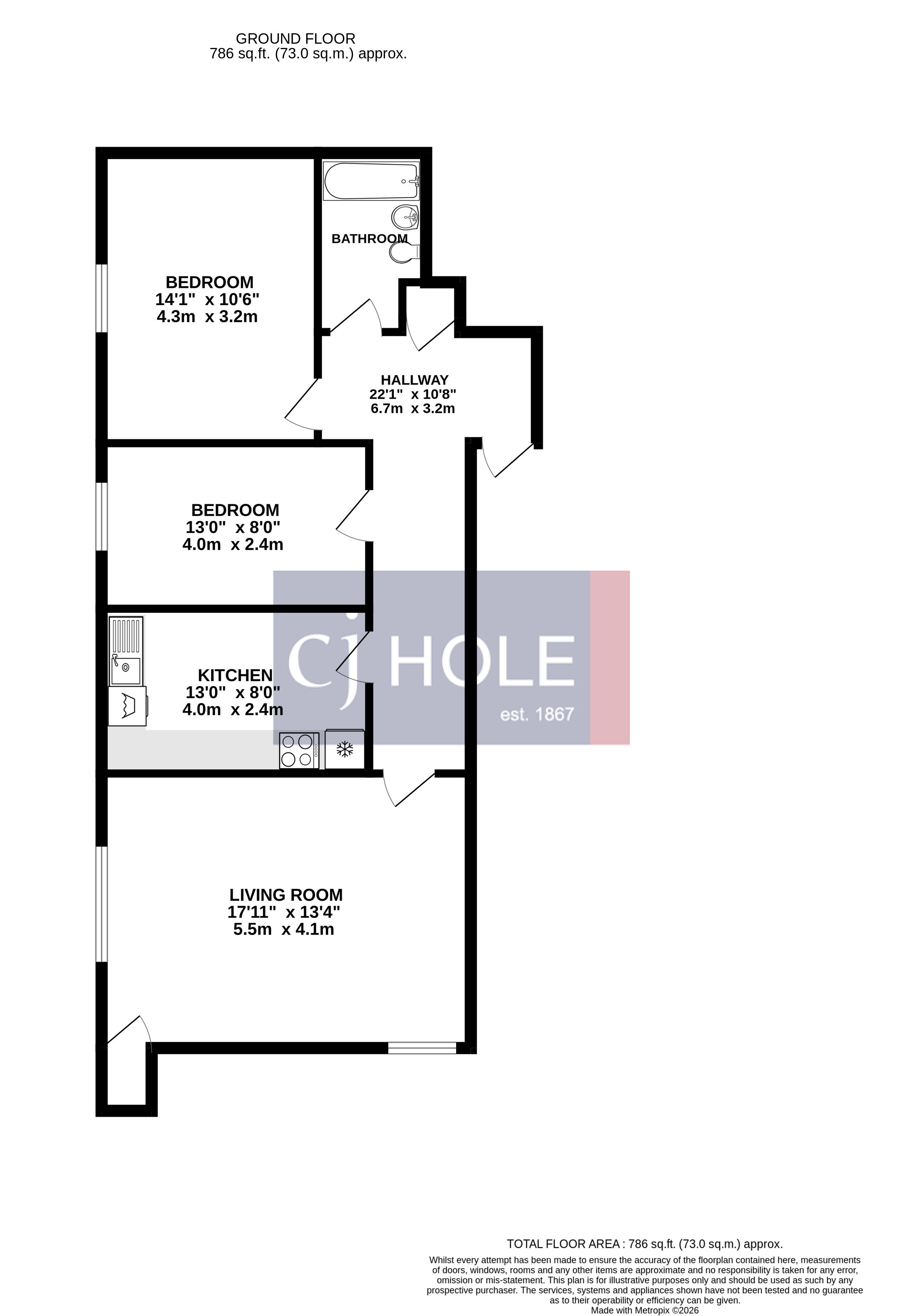 Flat 6, 2, All Saints Road, Bristol floorplan