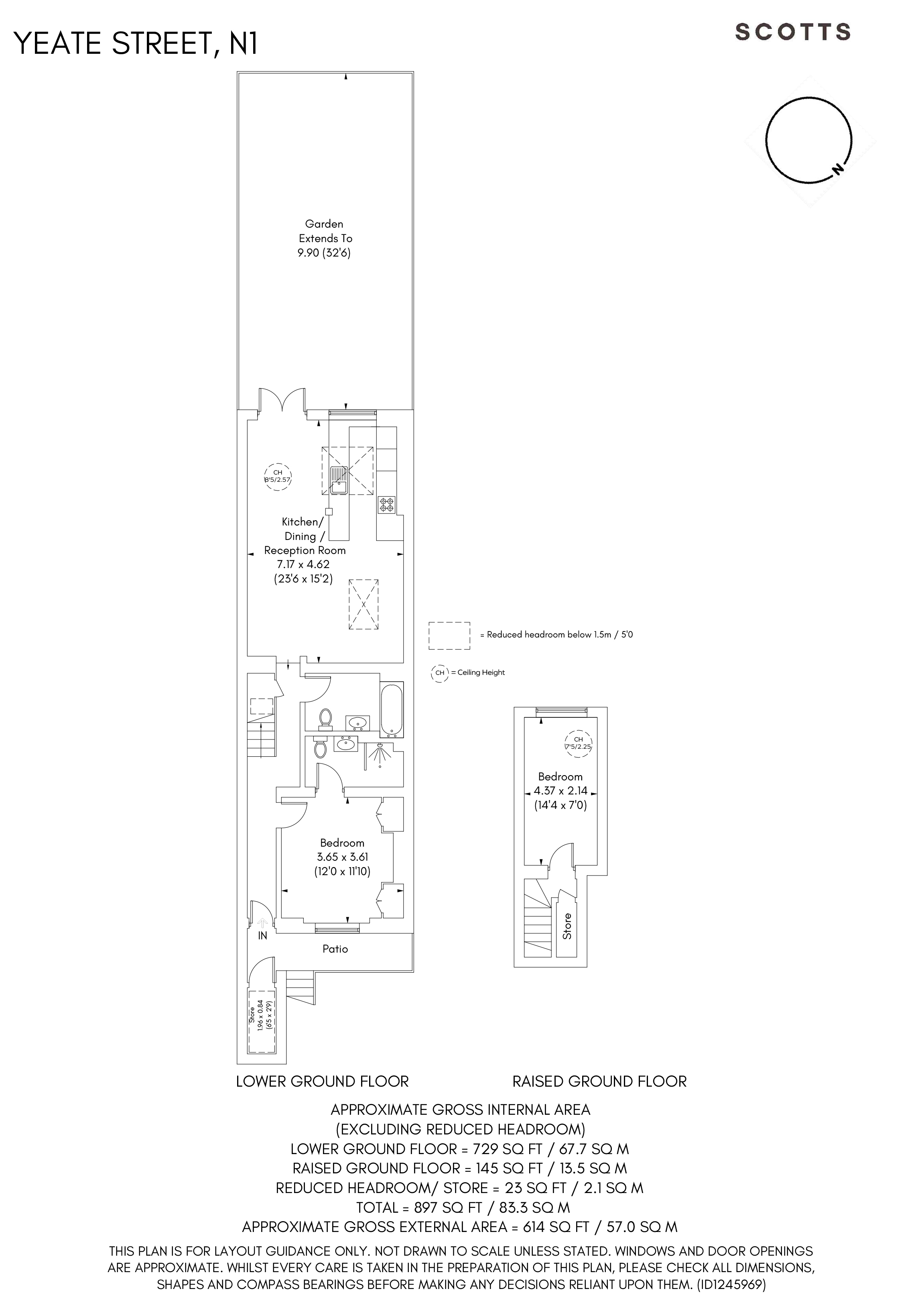 11b, Yeate Street, London floorplan