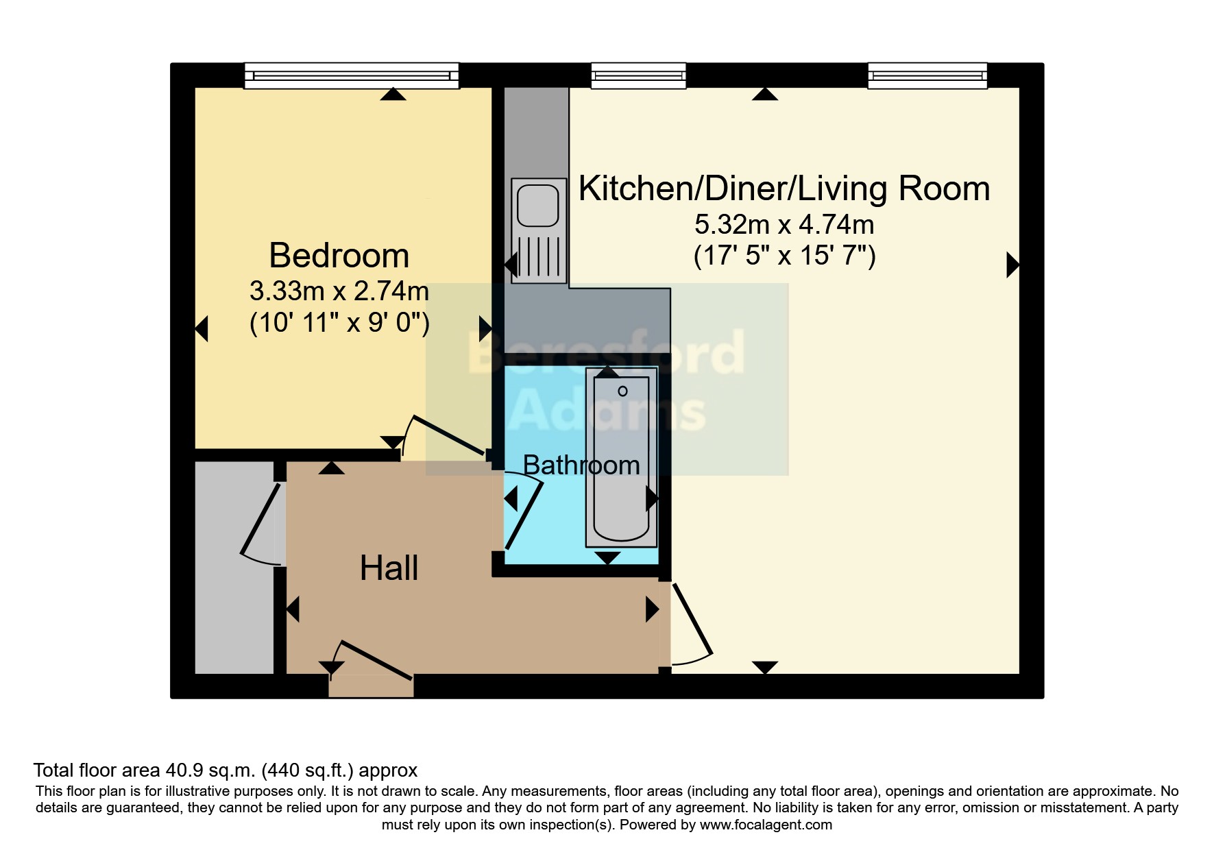 Flat 3, Hen Fecws,, Chandlers Place, Gwynedd floorplan