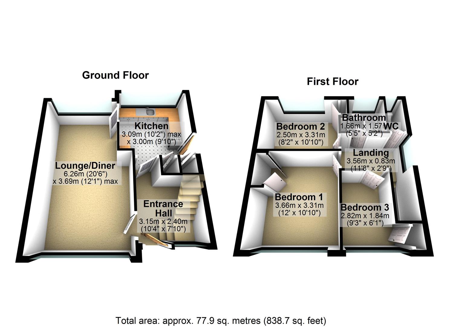 8, Gainford Drive, Leeds floorplan
