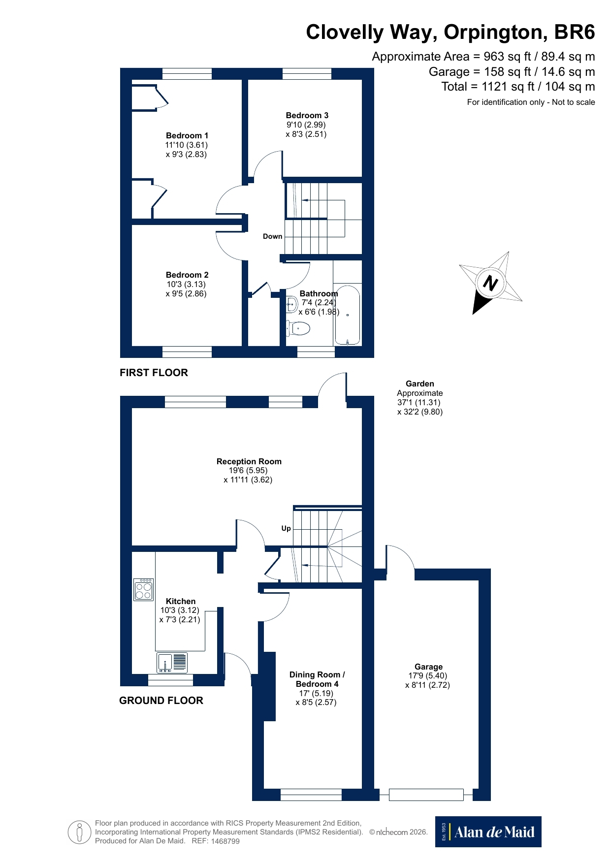 2, Clovelly Way, Orpington floorplan