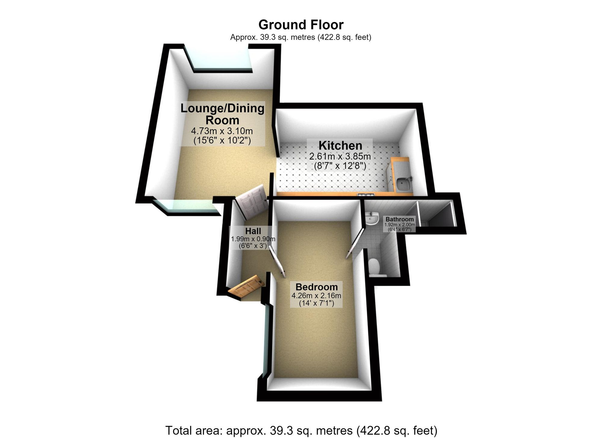 Flat 1a, 8 Great Headland Road, Paignton floorplan