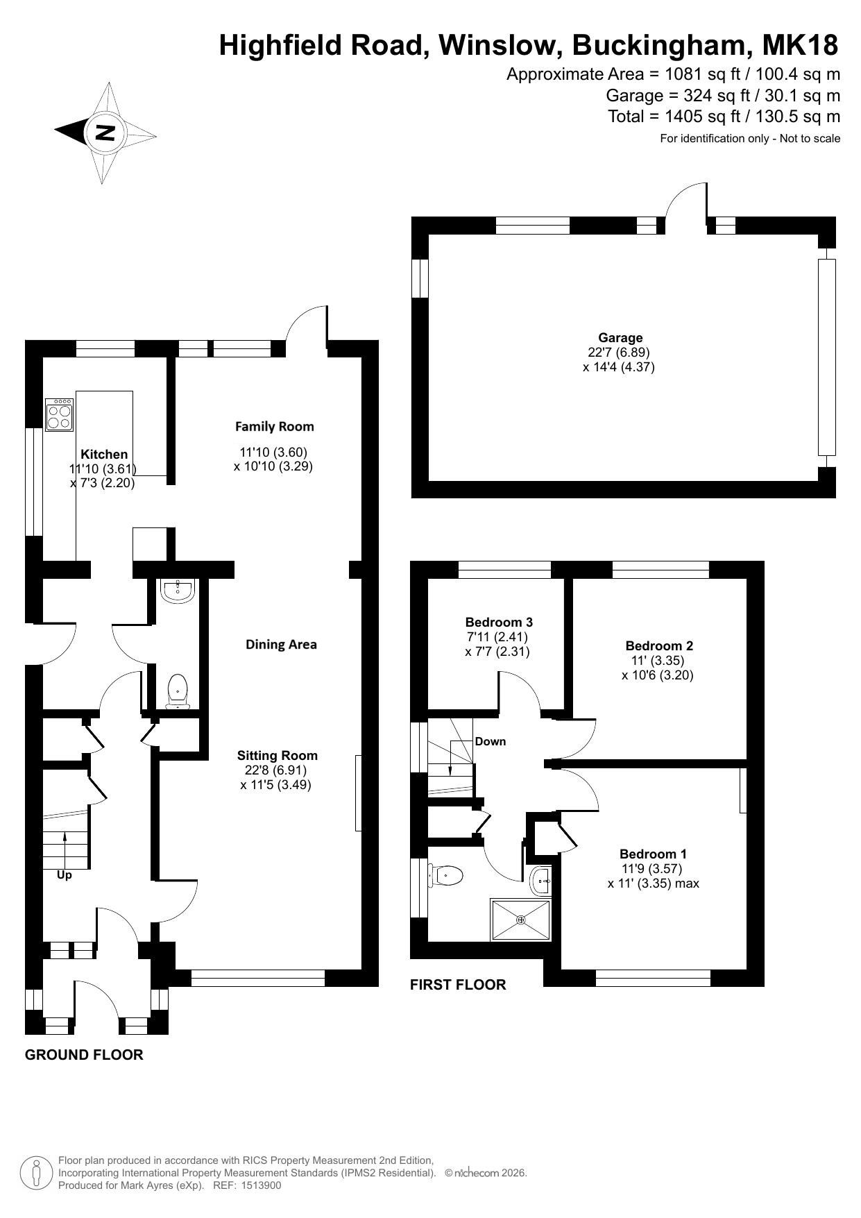 23, Highfield Road, Winslow floorplan