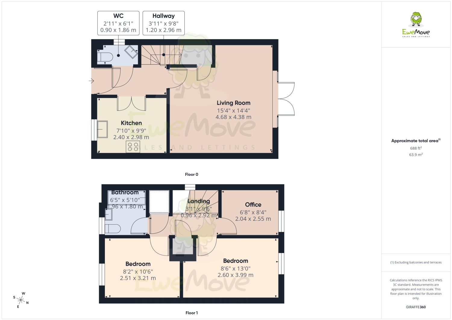 2, BYE CRESCENT, BASINGSTOKE floorplan