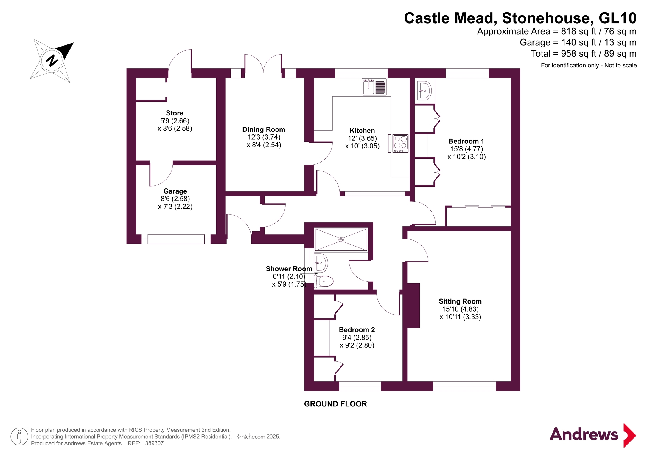 17, Castle Mead, Stonehous floorplan