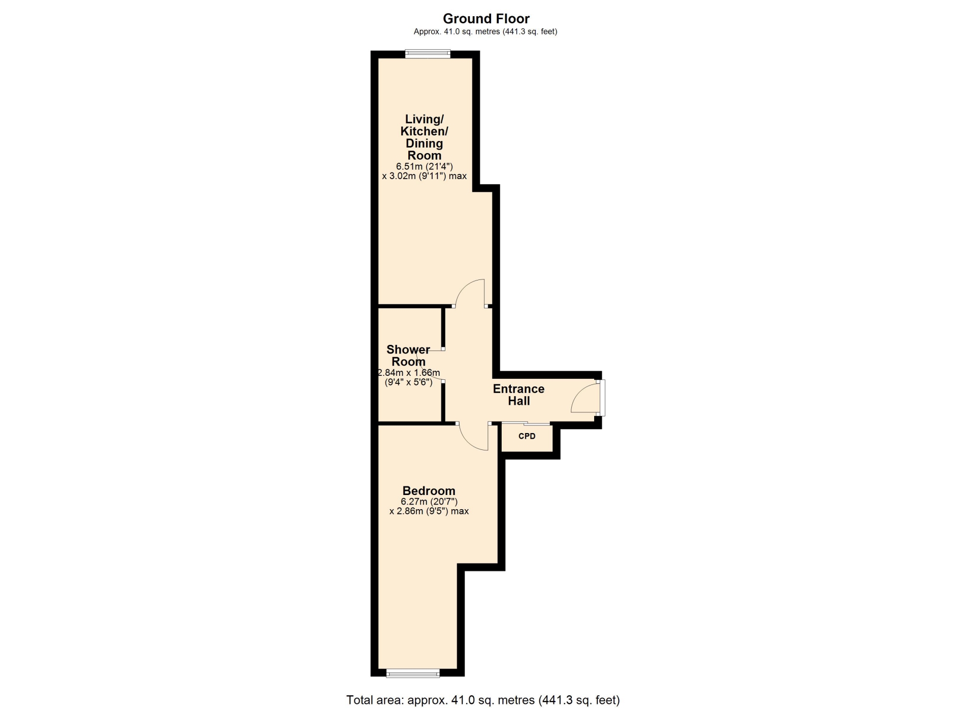 Flat 25 4-14, Dunster Street, Northampton floorplan