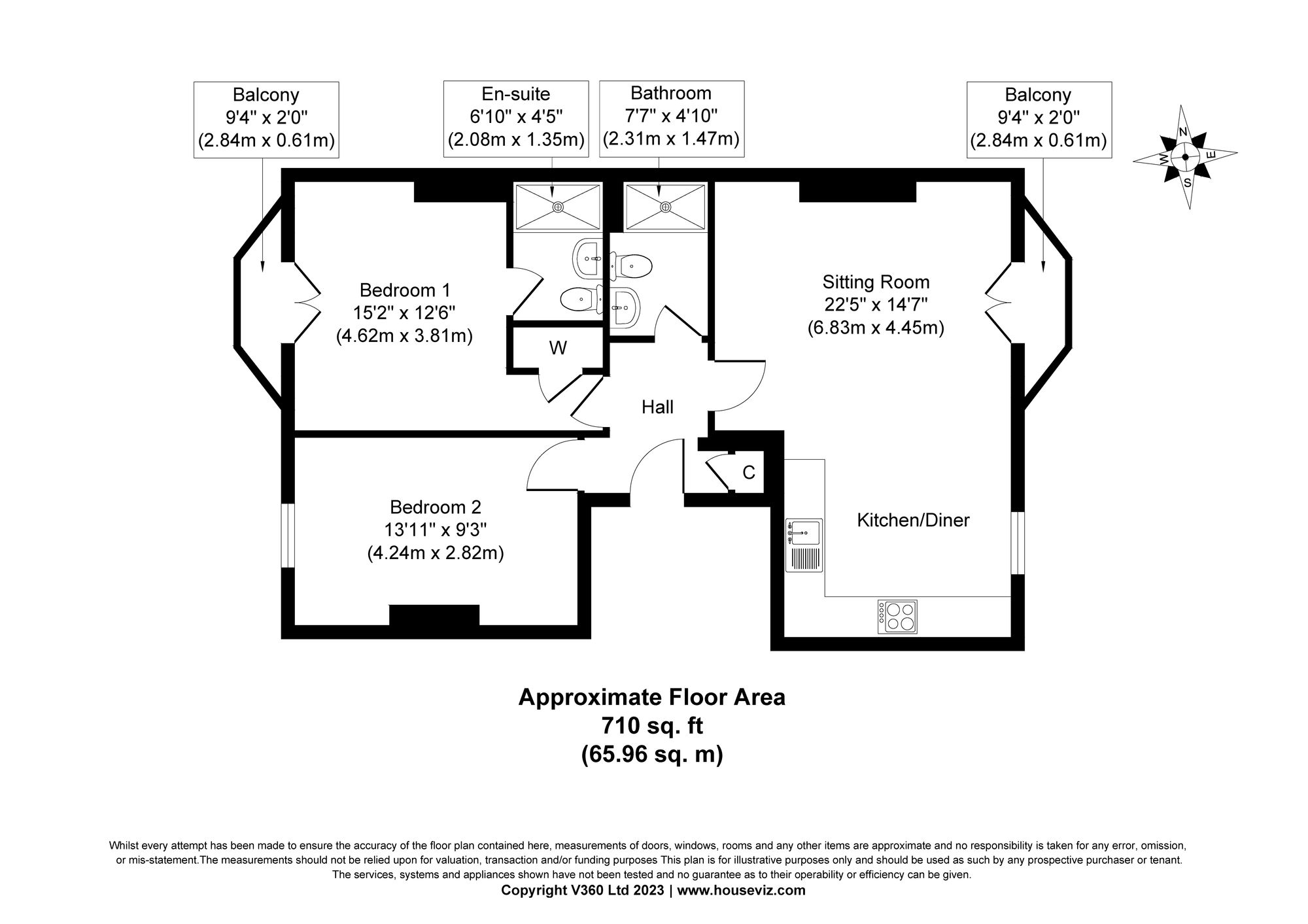 Flat 3, 9 Cabbell Road, NR27 floorplan