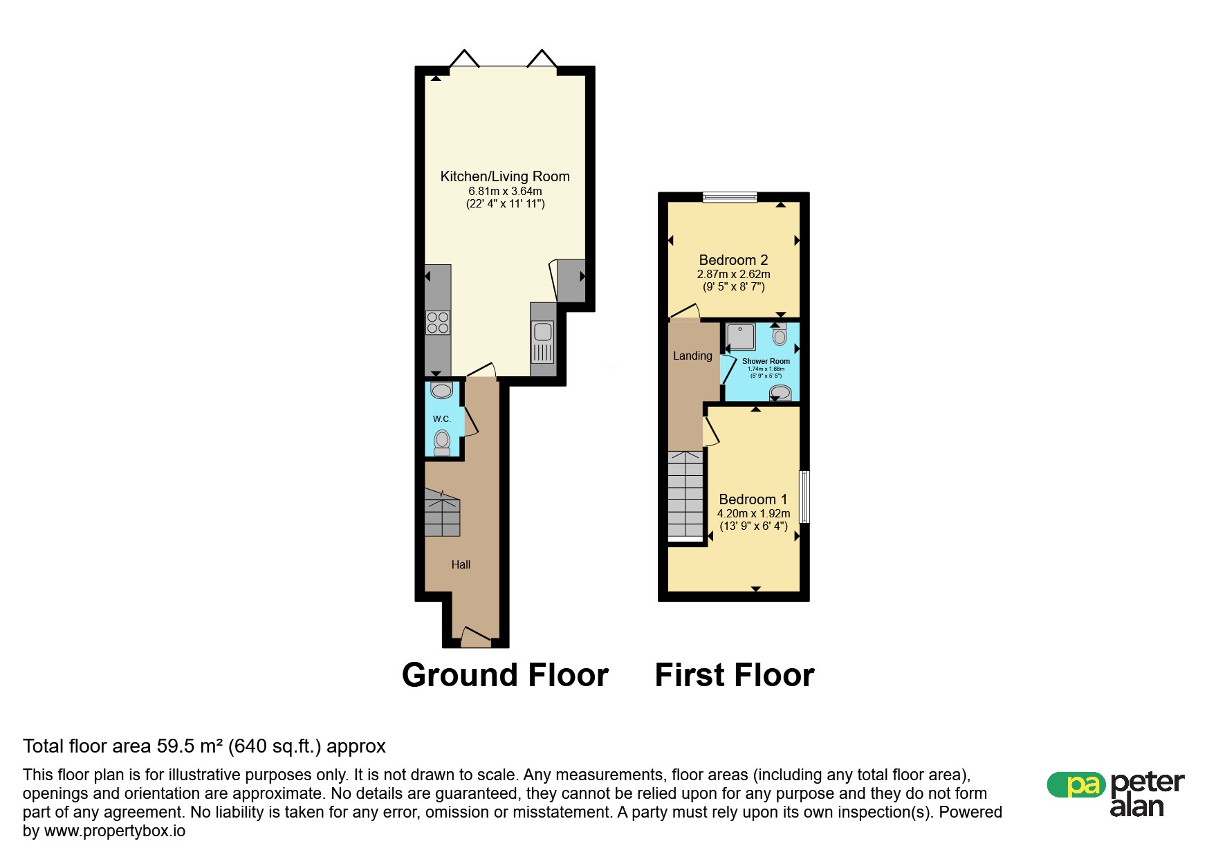 Flat 2, 42, Llantrisant Street, Cardiff floorplan
