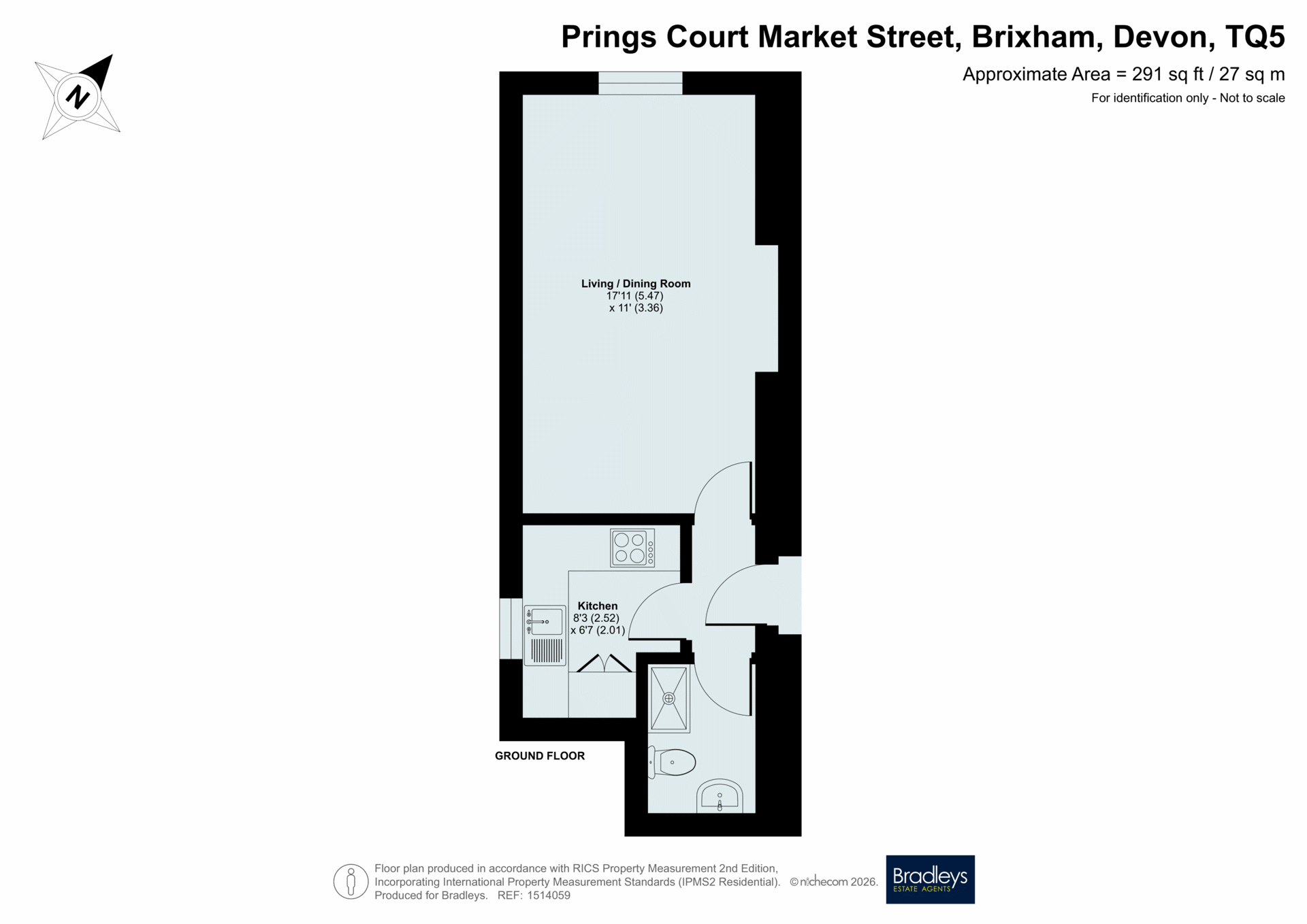 6A Prings Court Market Street, Brixham Devon, Devon floorplan