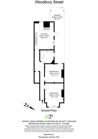 2 Bedrooms Flat to rent in Woodbury Street, London SW17