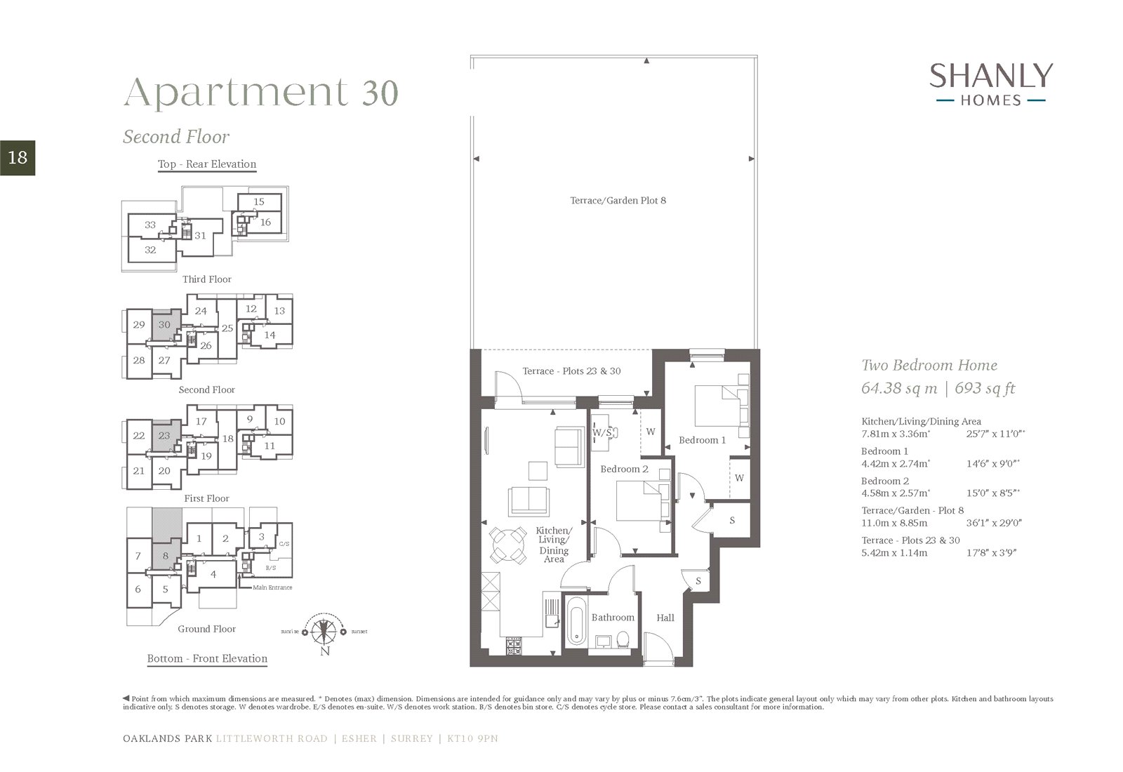 Apartment 30,, Oaklands House, Esher floorplan