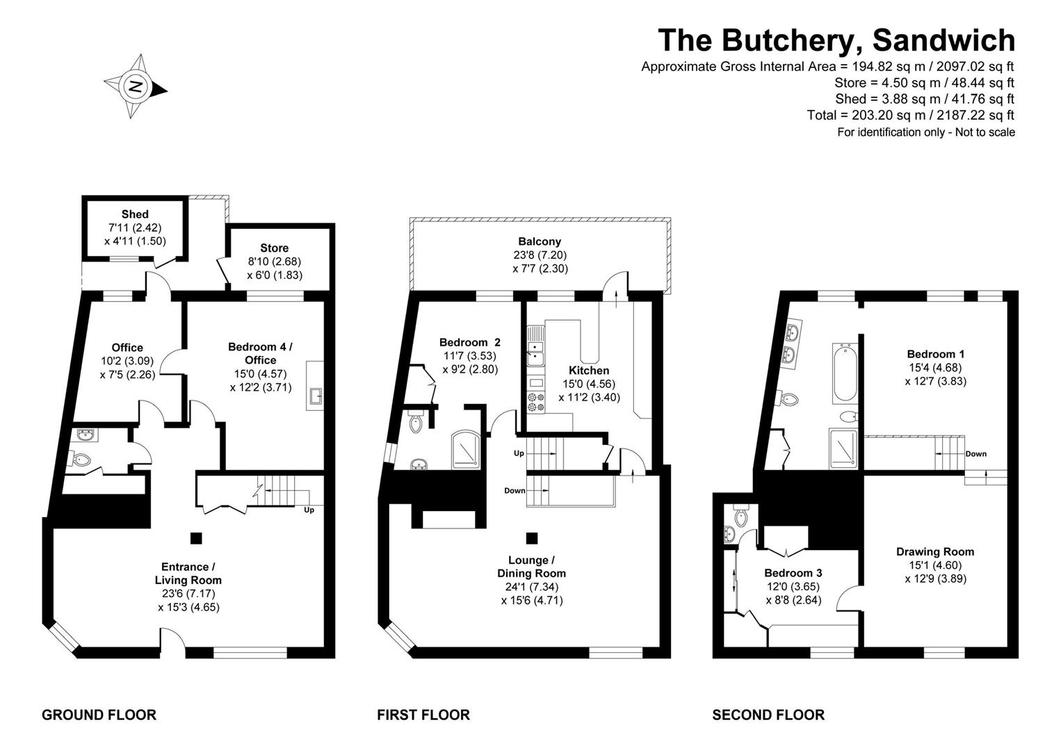 1, The Butchery, Sandwich floorplan