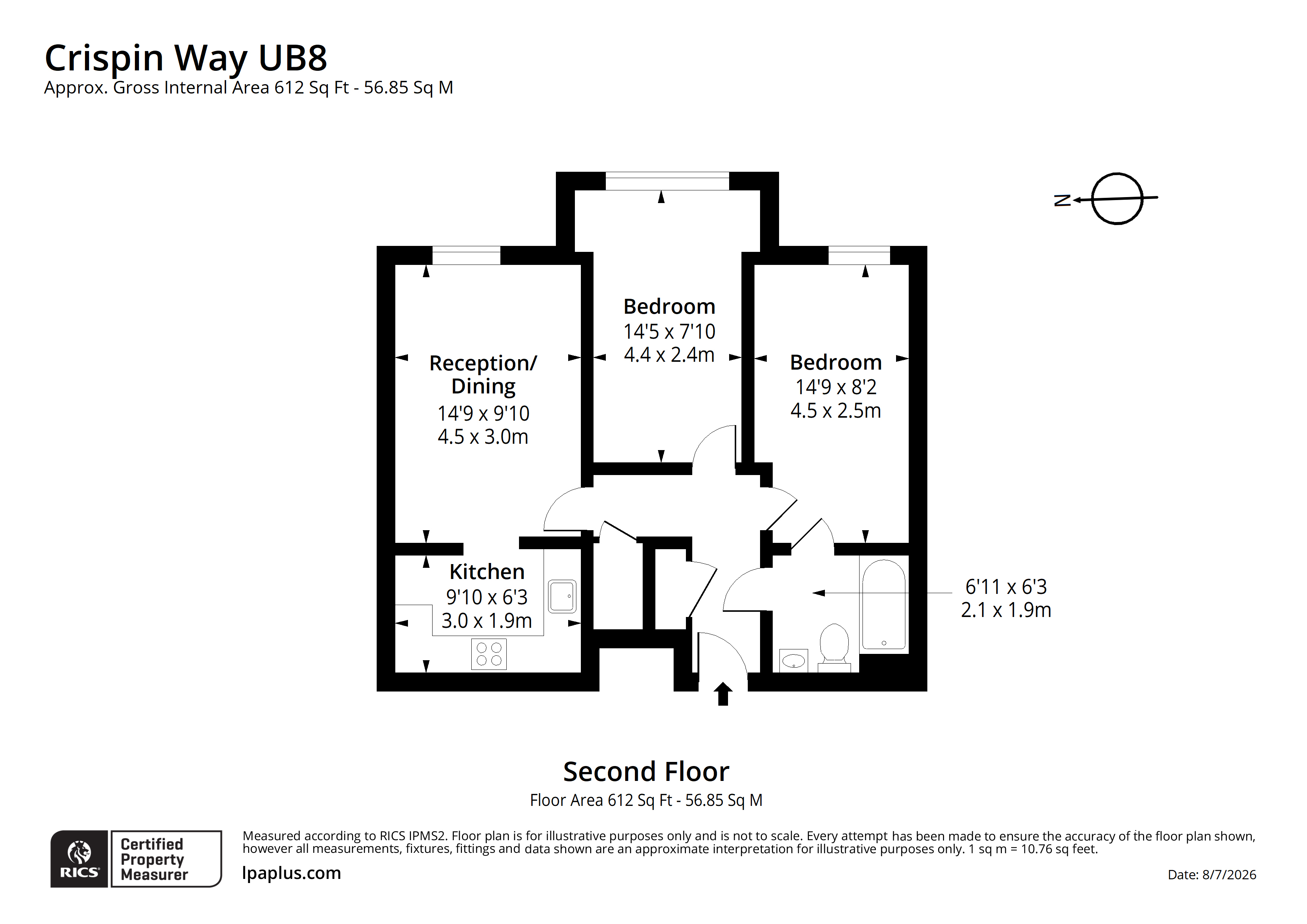 20, Crispin Way, Uxbridge floorplan