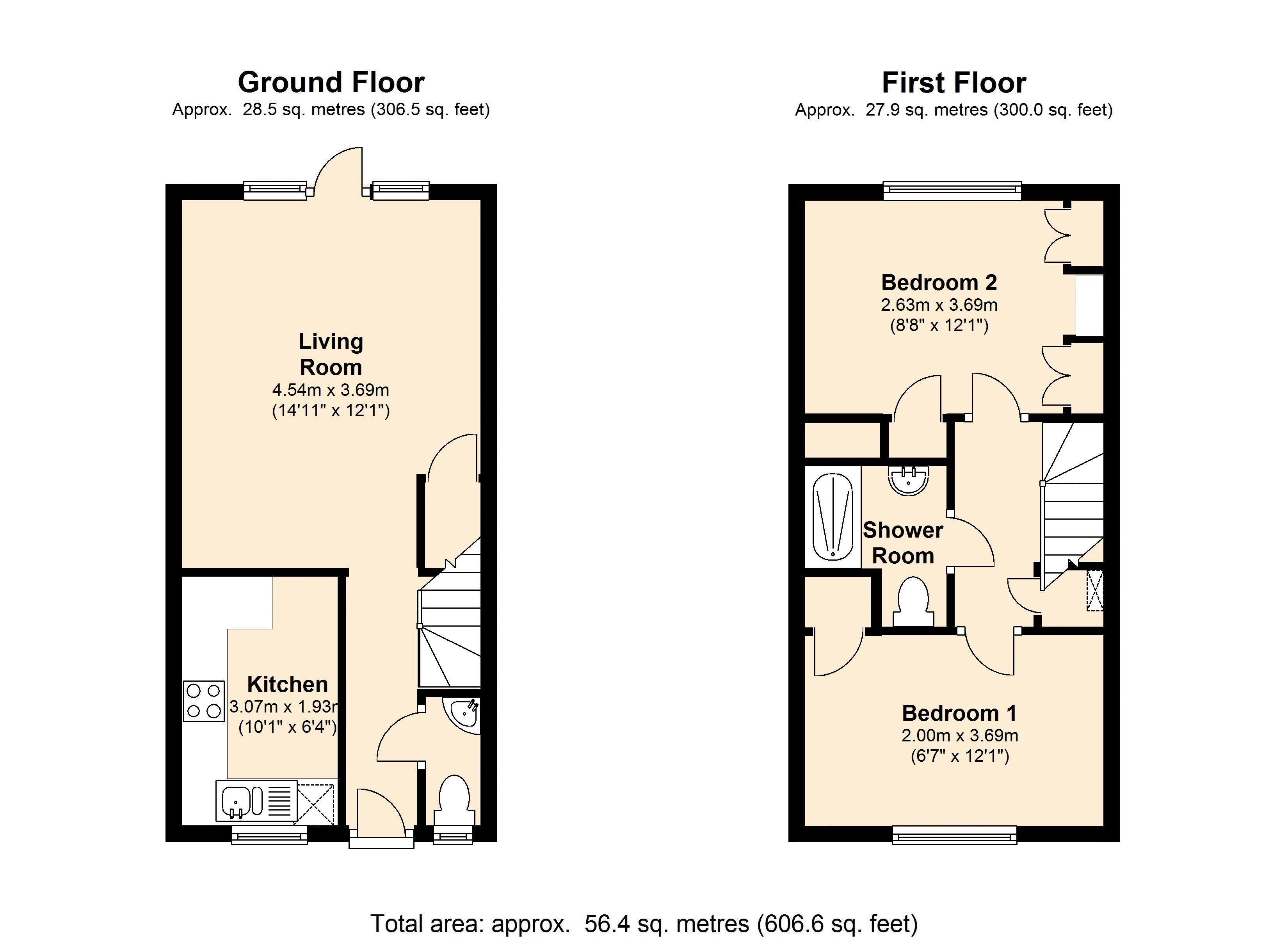 2 Rushmon Villas, Cavendish Road, New Malden floorplan