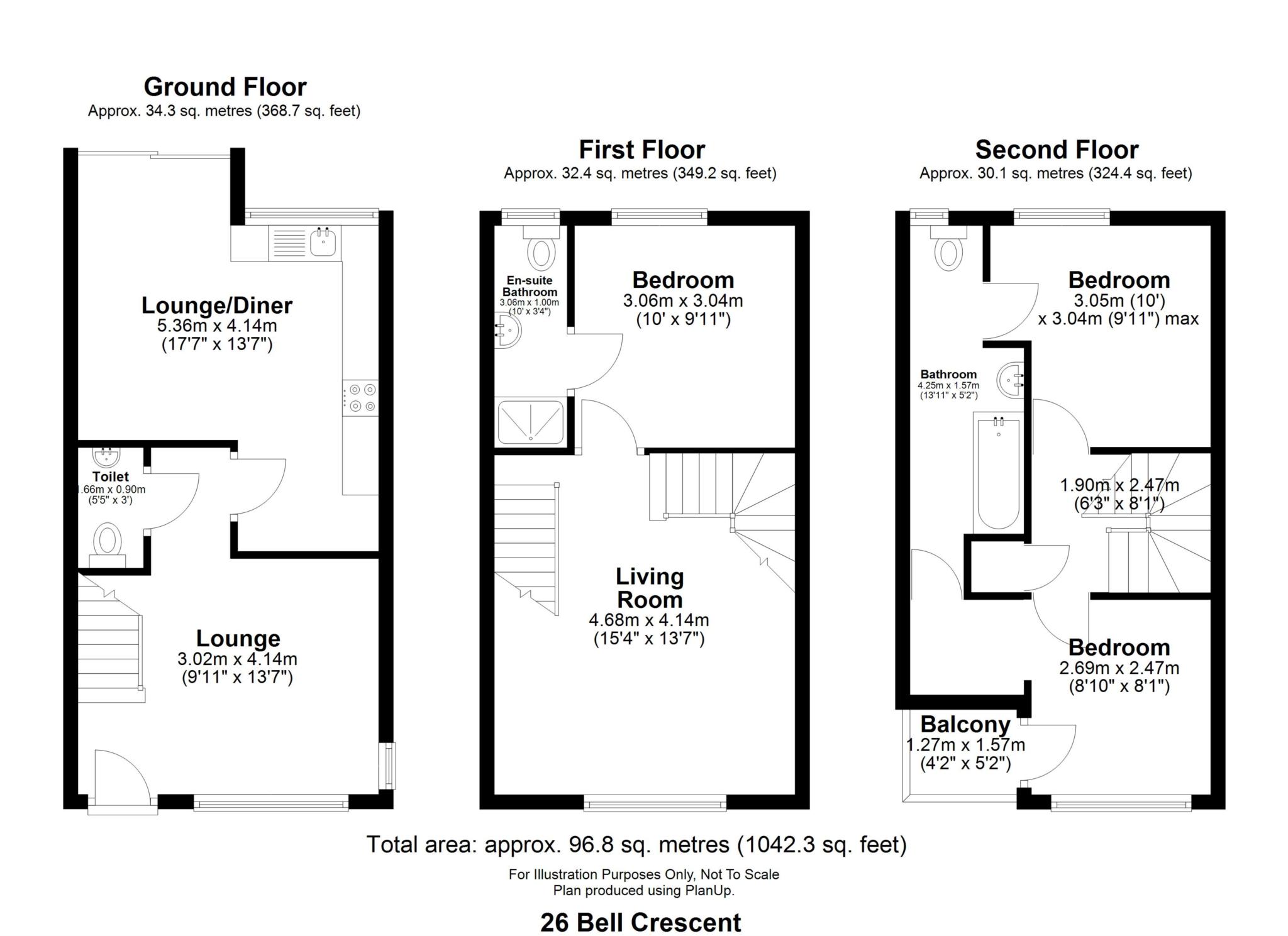 26, Bell Crescent, Manchester floorplan