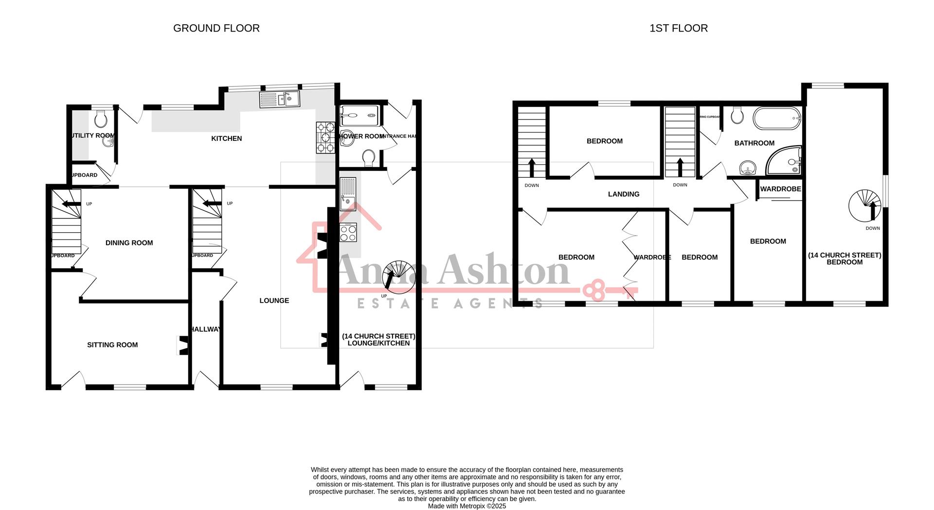 10 & 14, Church Street, Ammanford floorplan