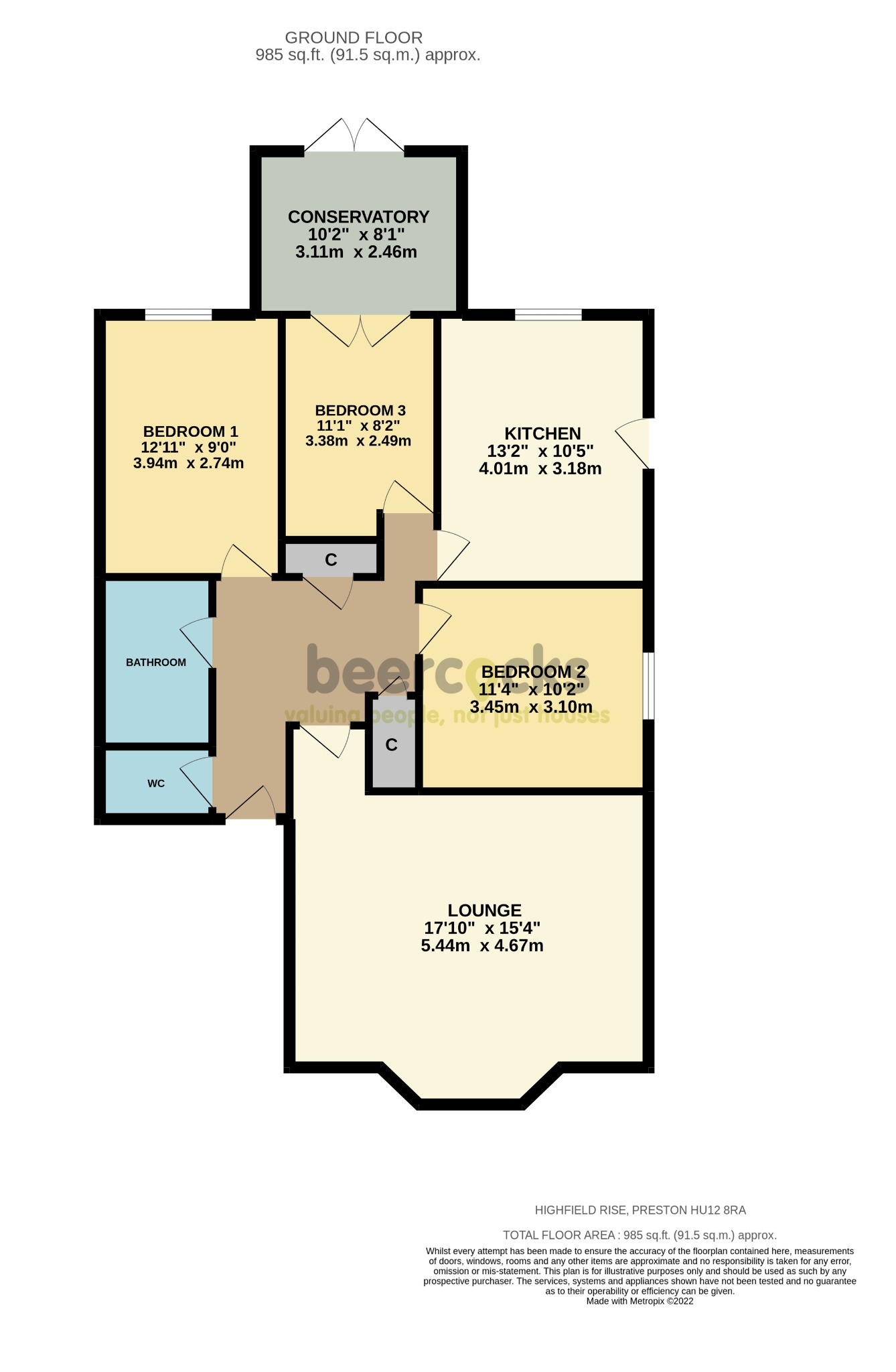 Highfield Rise, Preston, Hull, East Riding Of Yorkshire HU12, 3 bedroom
