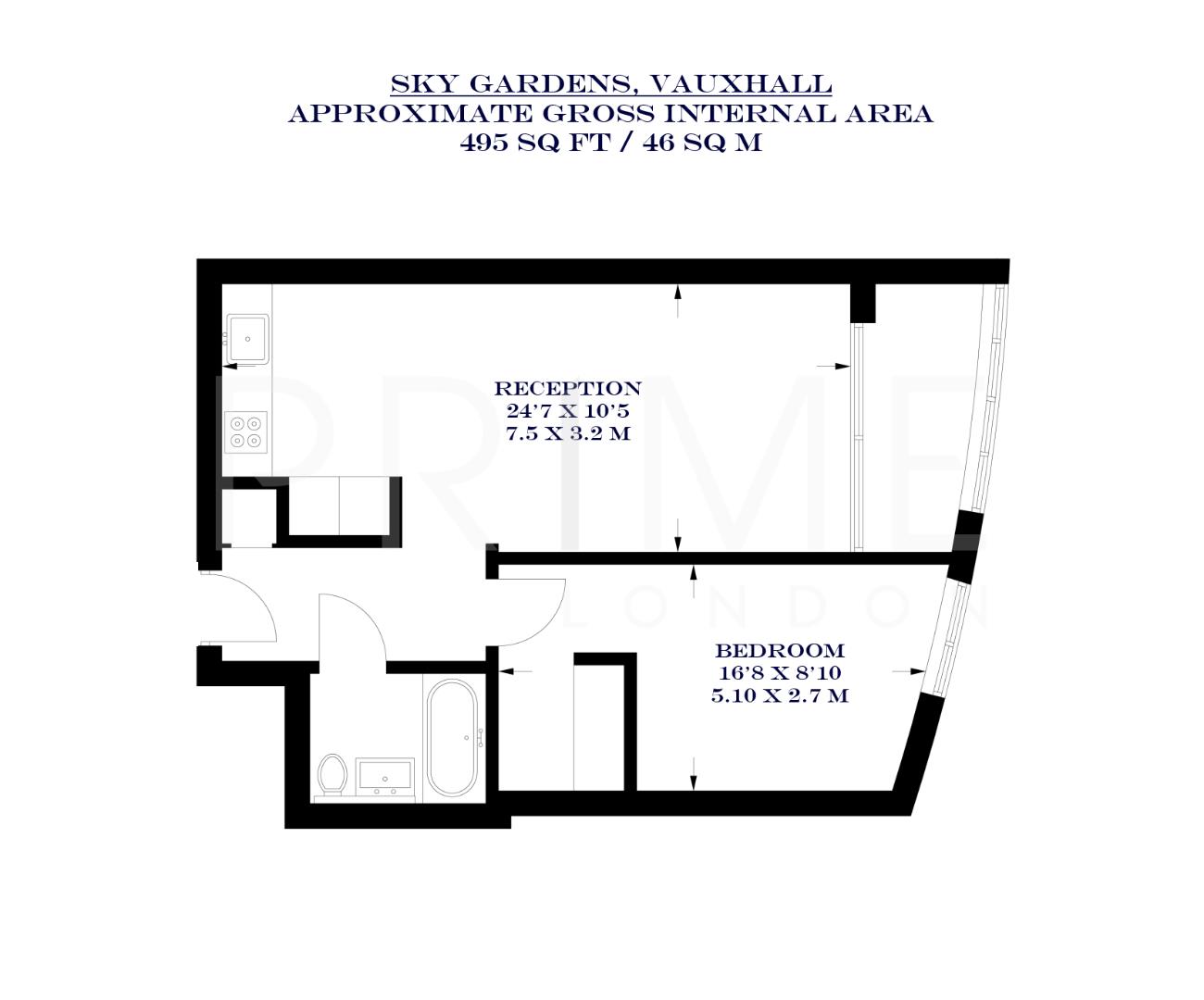 Sky Gardens, Nine Elms floorplan