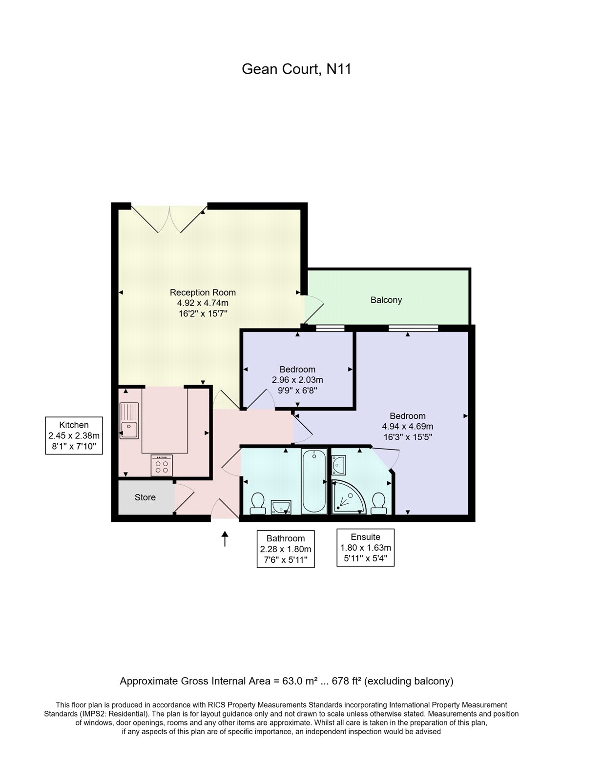 Flat 41, Gean Court,, Cline Road, London floorplan