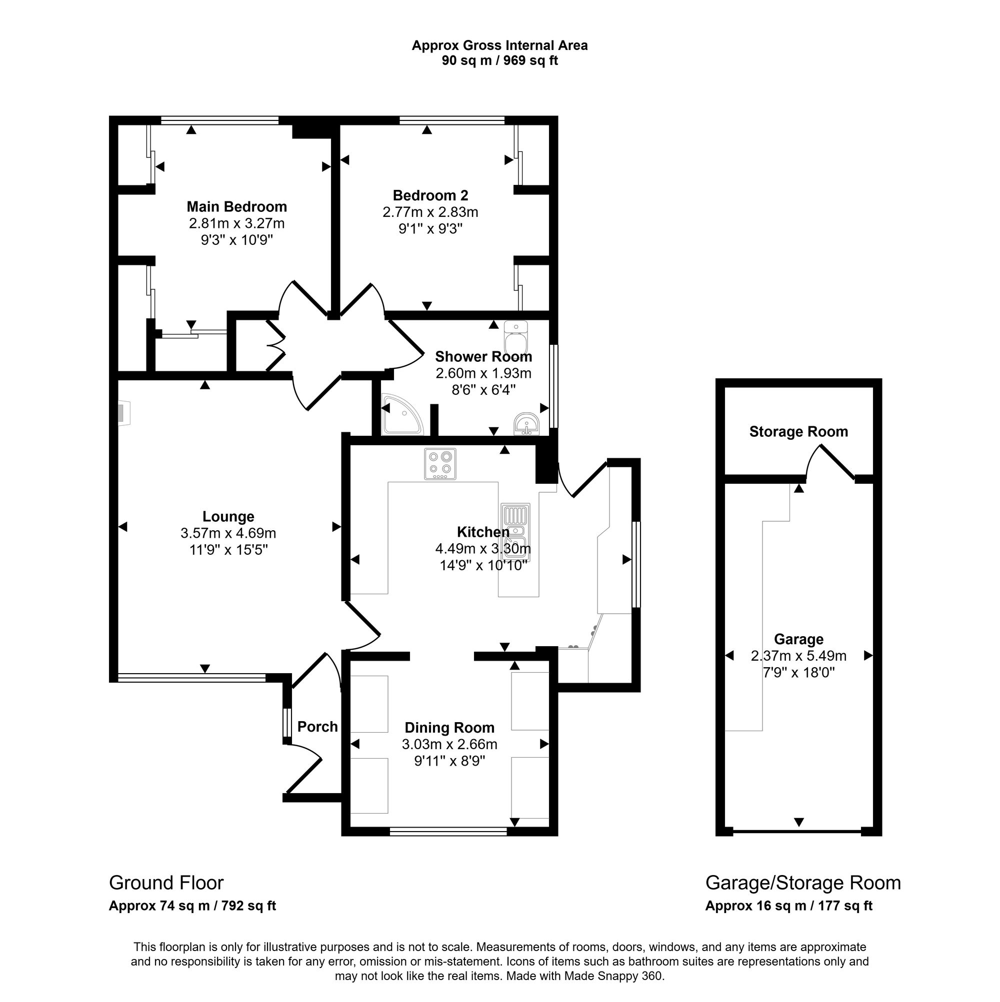1 Amberley Close, Wigan floorplan