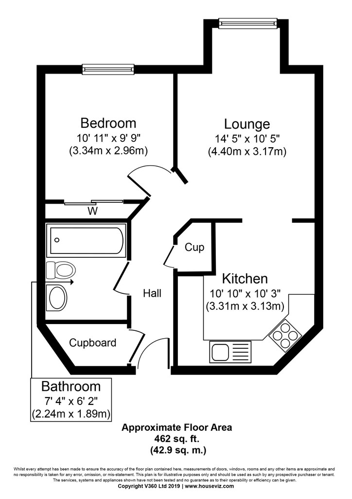 1 Bedrooms Flat to rent in Spoolers Road, Paisley PA1
