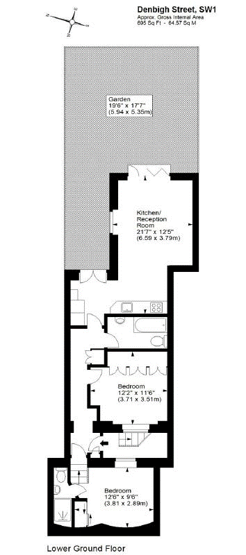 2 Bedrooms Flat for sale in Denbigh Street, Pimlico, London SW1V